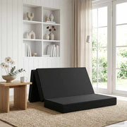 Sofa na razvlačenje 160 x 67 x 45 cm Crna
