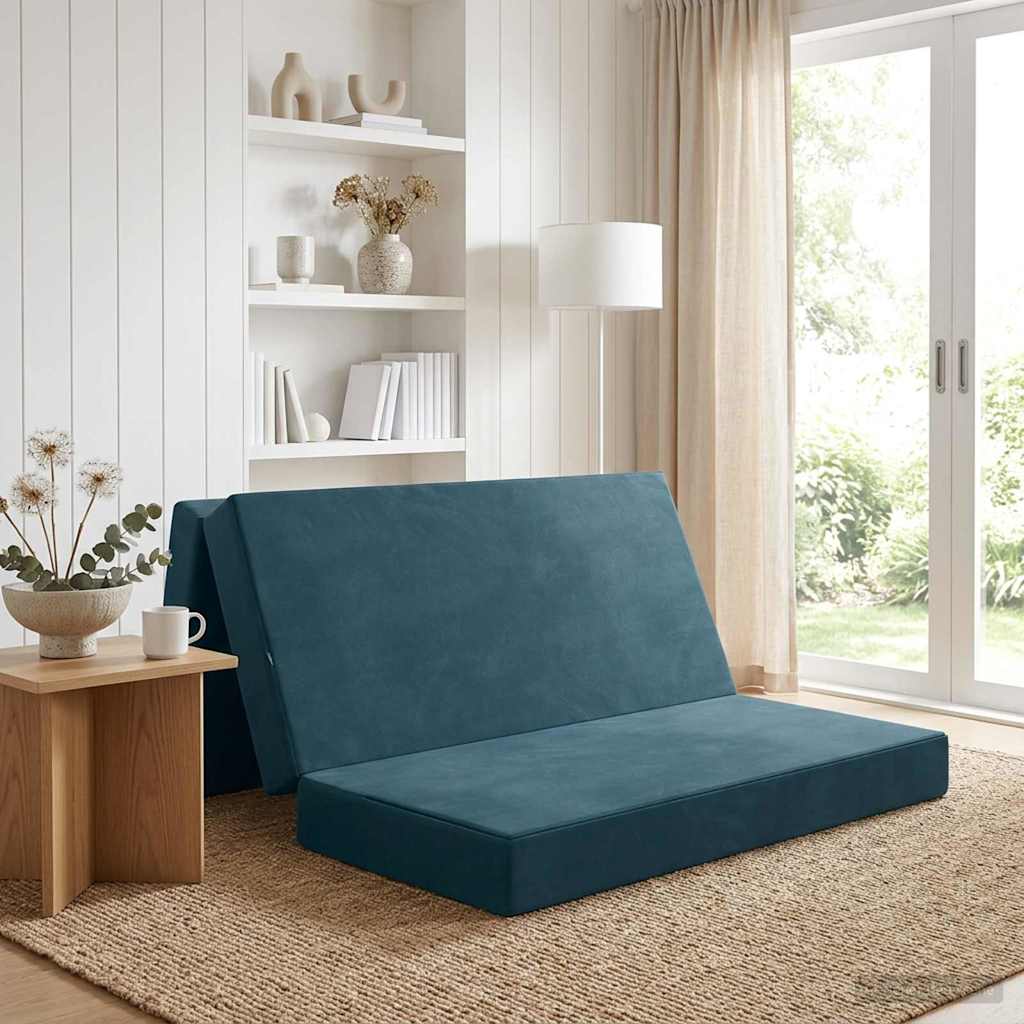 Sofa na razvlačenje 140 x 67 x 45 cm Plava