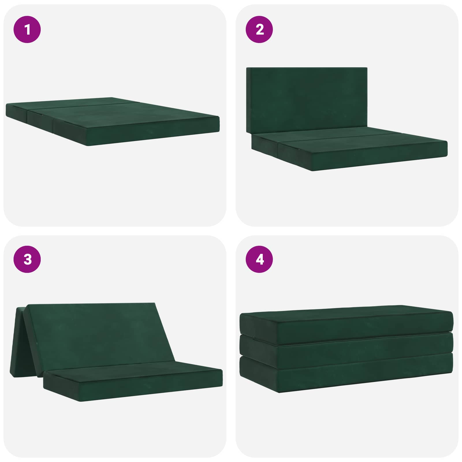 Sofa na razvlačenje 140 x 67 x 45 cm Tamnozelena