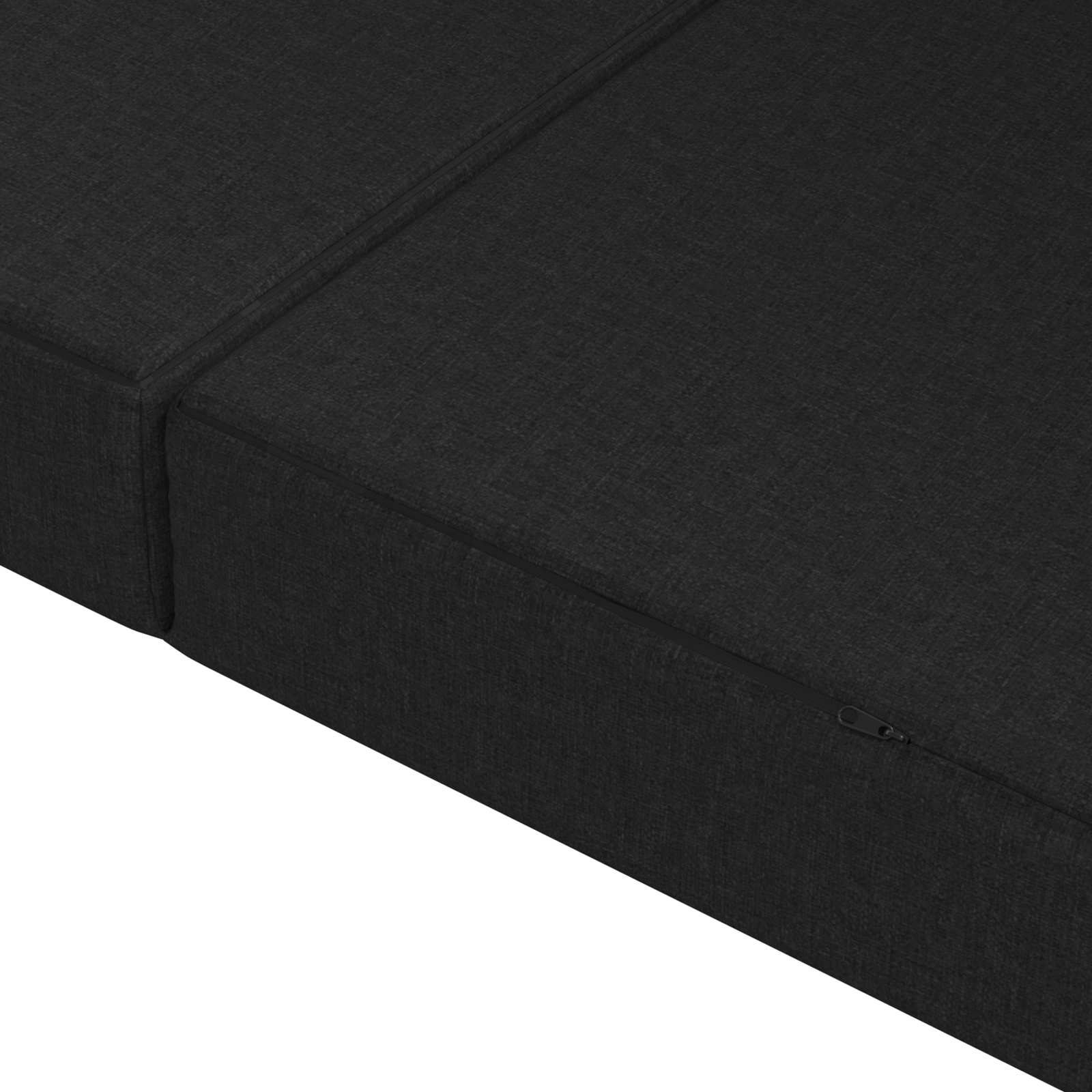Sofa na razvlačenje 160 x 67 x 45 cm Crna