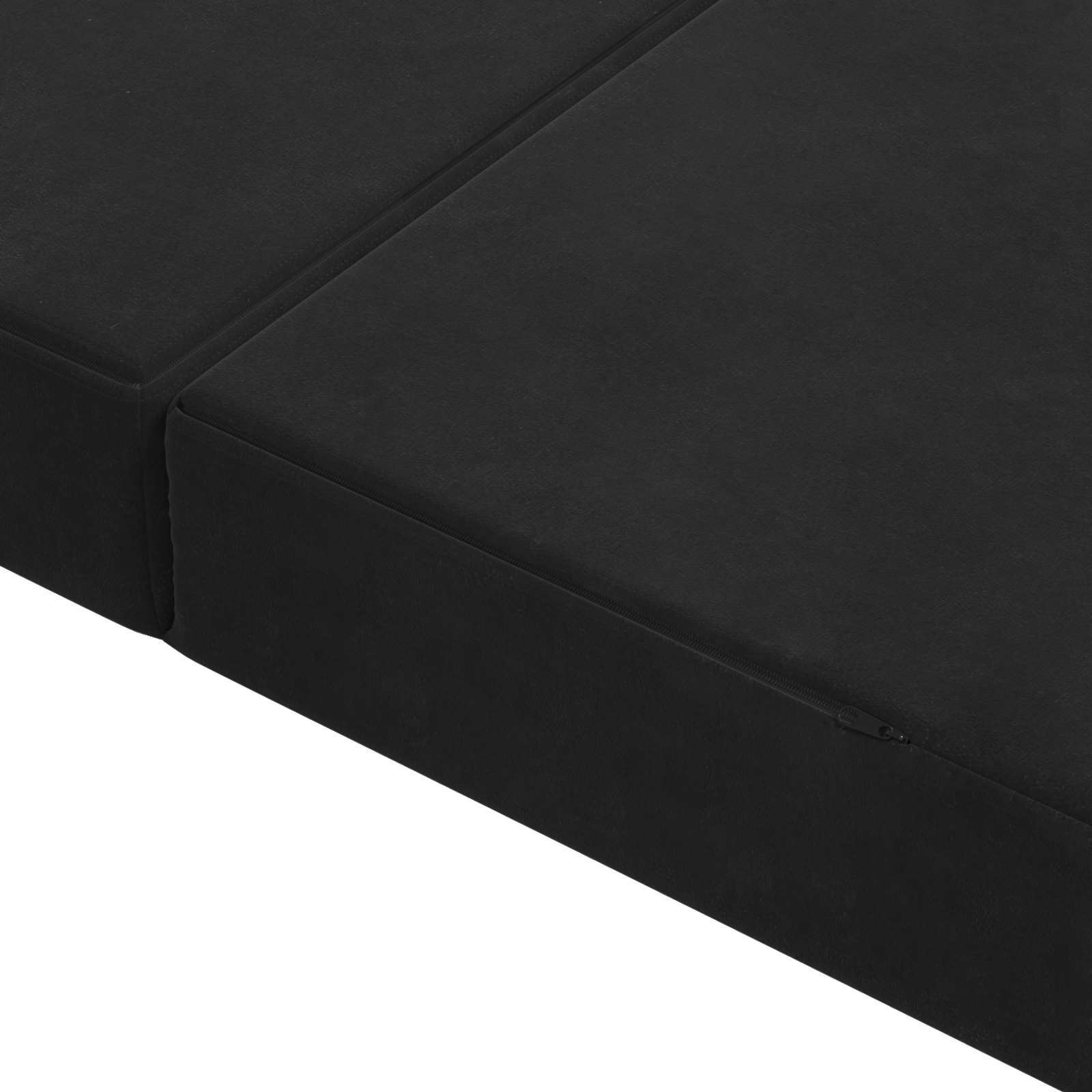 Sofa na razvlačenje 160 x 67 x 45 cm Crna
