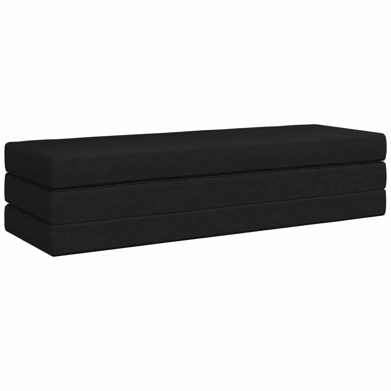Sofa na razvlačenje 180 x 67 x 45 cm Crna