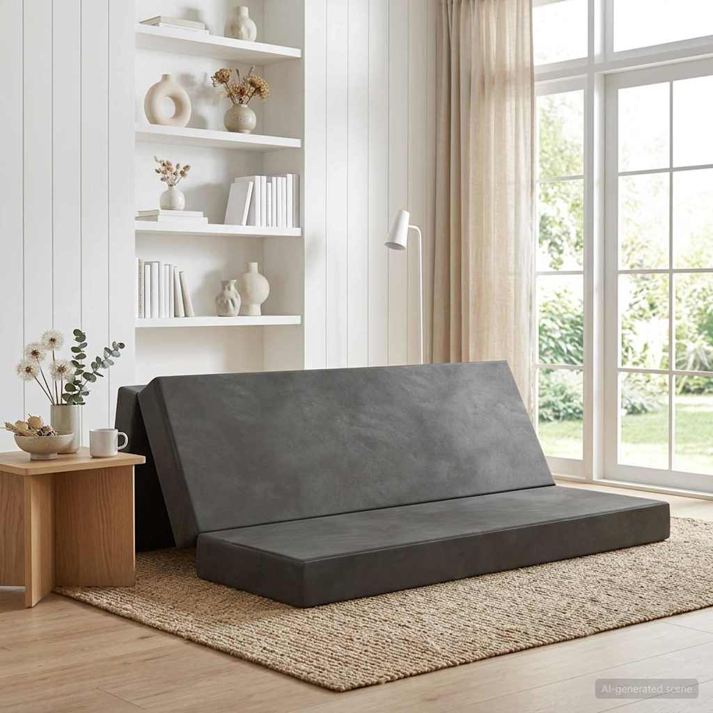 Sofa na razvlačenje 200 x 67 x 45 cm Tamnosiva