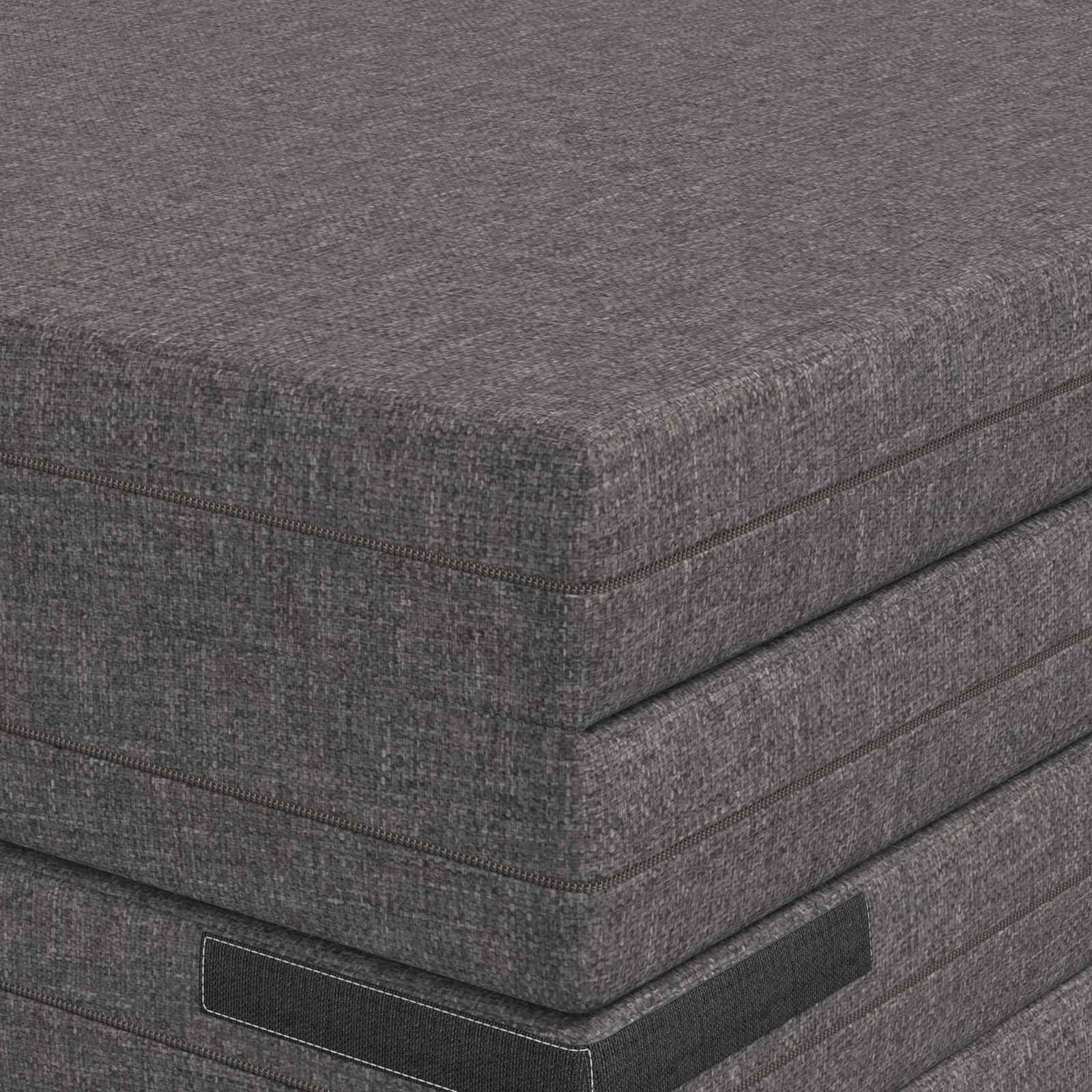 Sofa na razvlačenje 140 x 67 x 45 cm Svjetlosiva