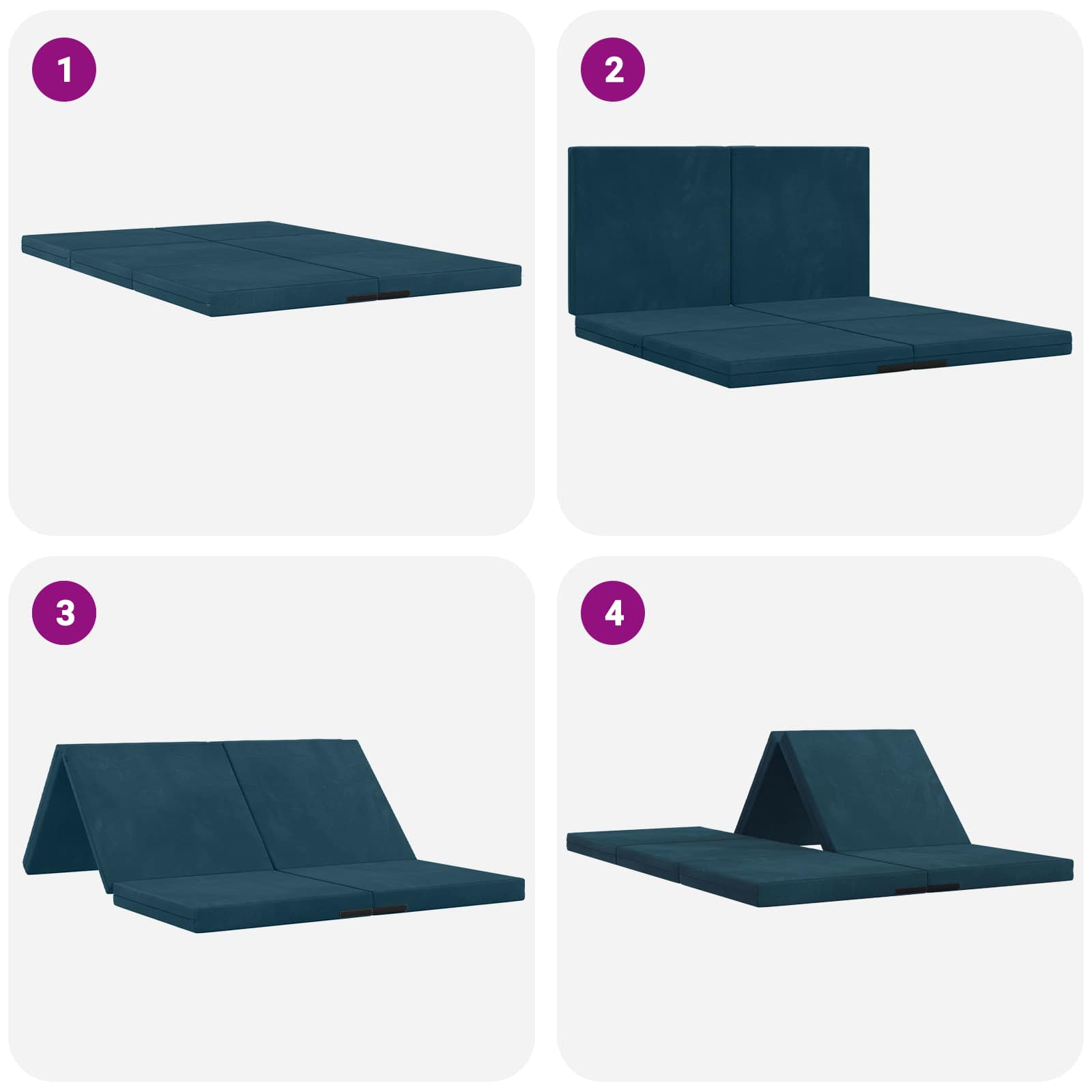 Sofa na razvlačenje 140 x 67 x 45 cm Plava