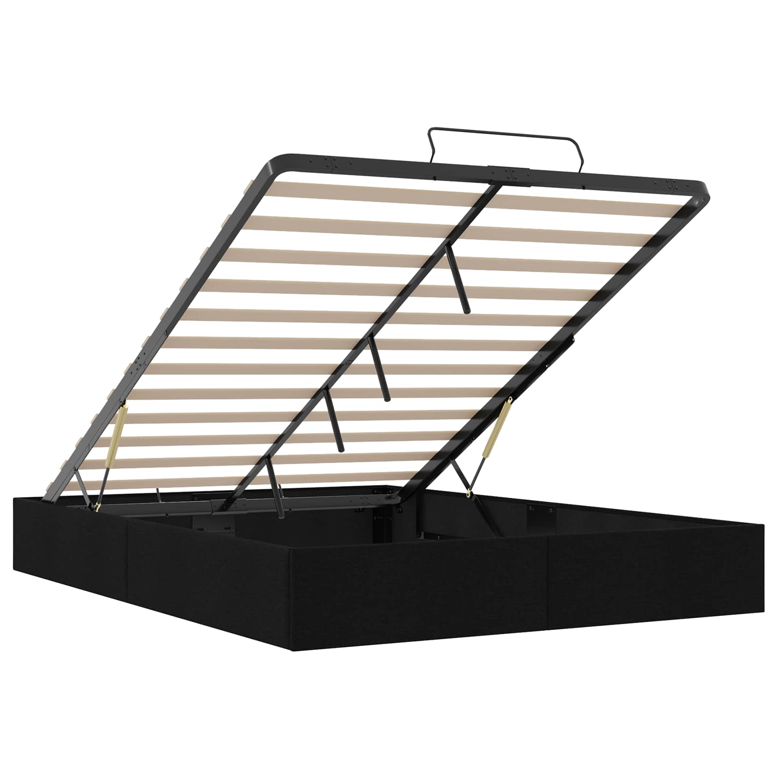 Otomanski krevet Crna 153 x 203 cm Tkanina