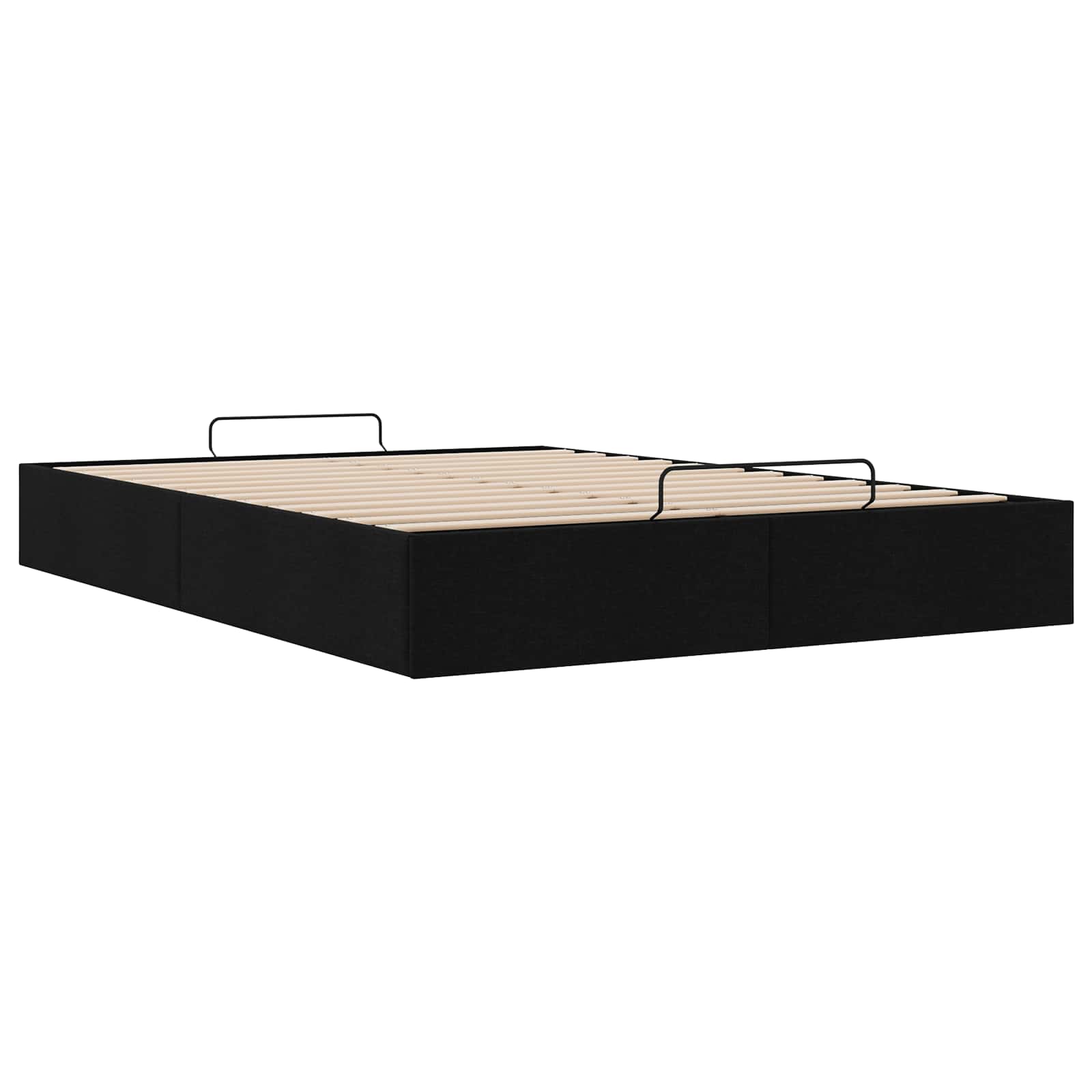 Otomanski krevet Crna 153 x 203 cm Tkanina