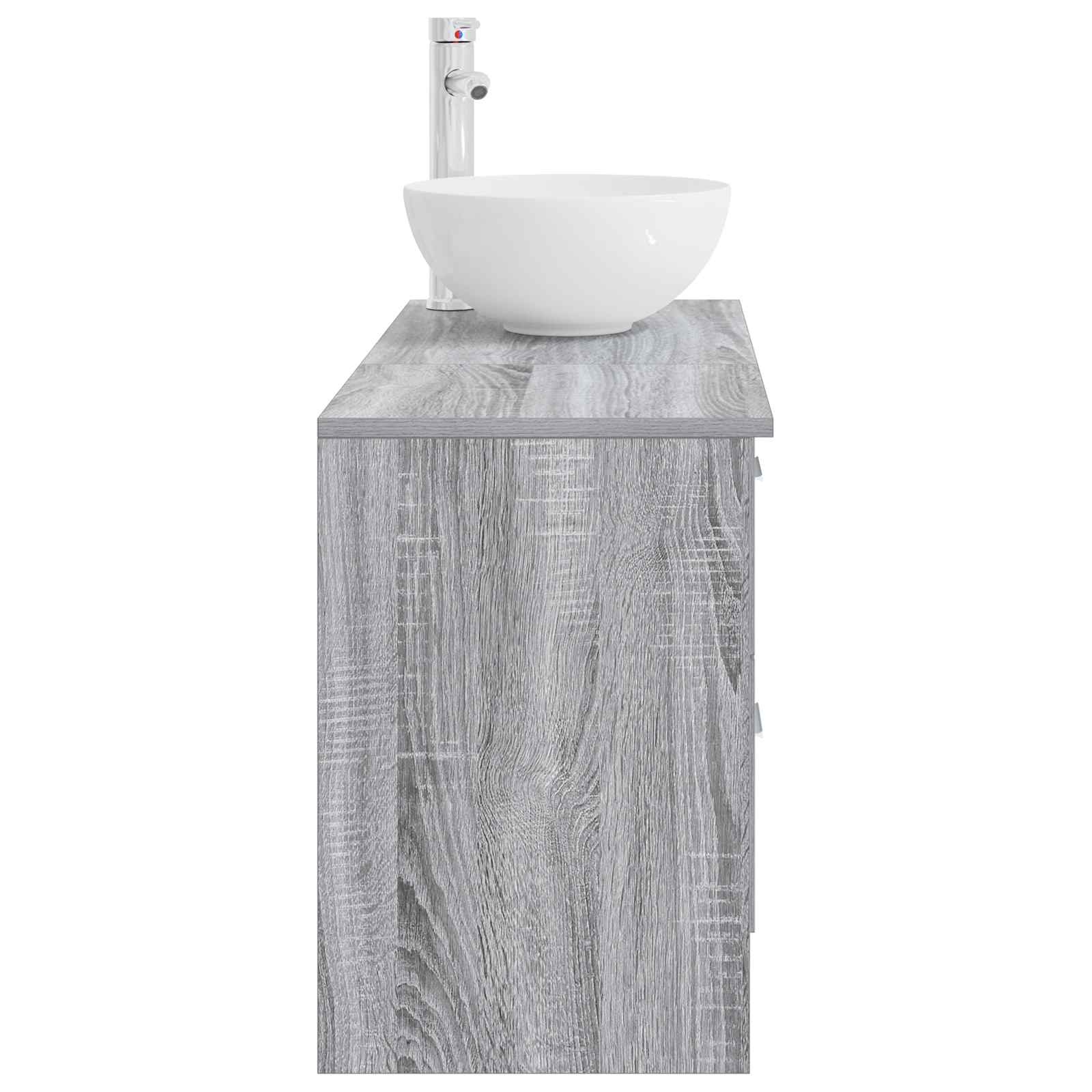 Set namještaja za kupaonicu 2 pcs Siva Sonoma Konstruirano drvo