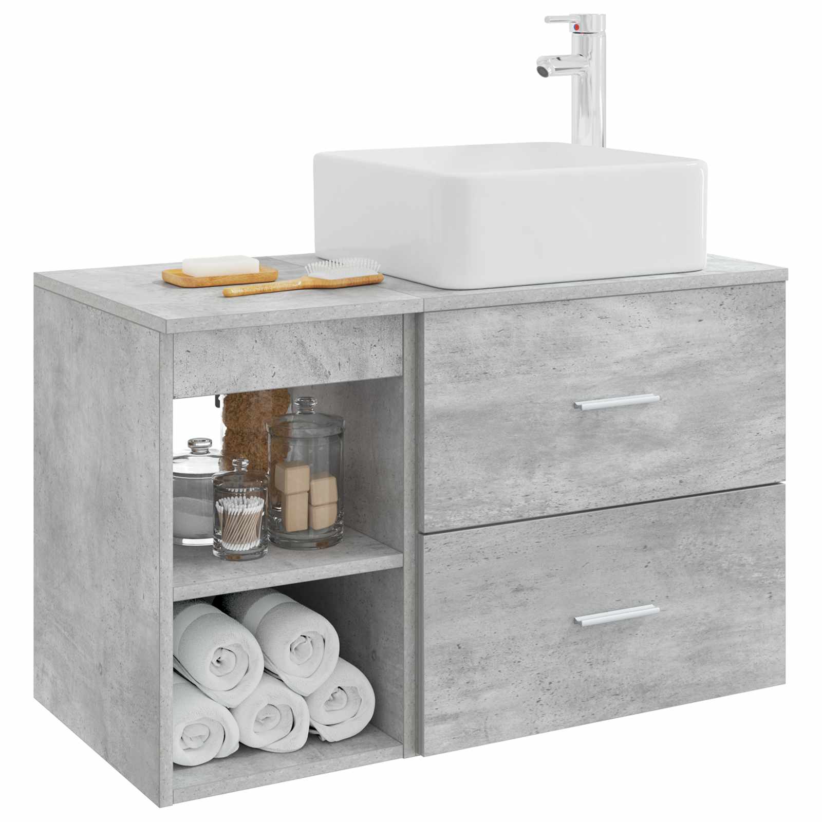 Set namještaja za kupaonicu 2 pcs Betonska siva