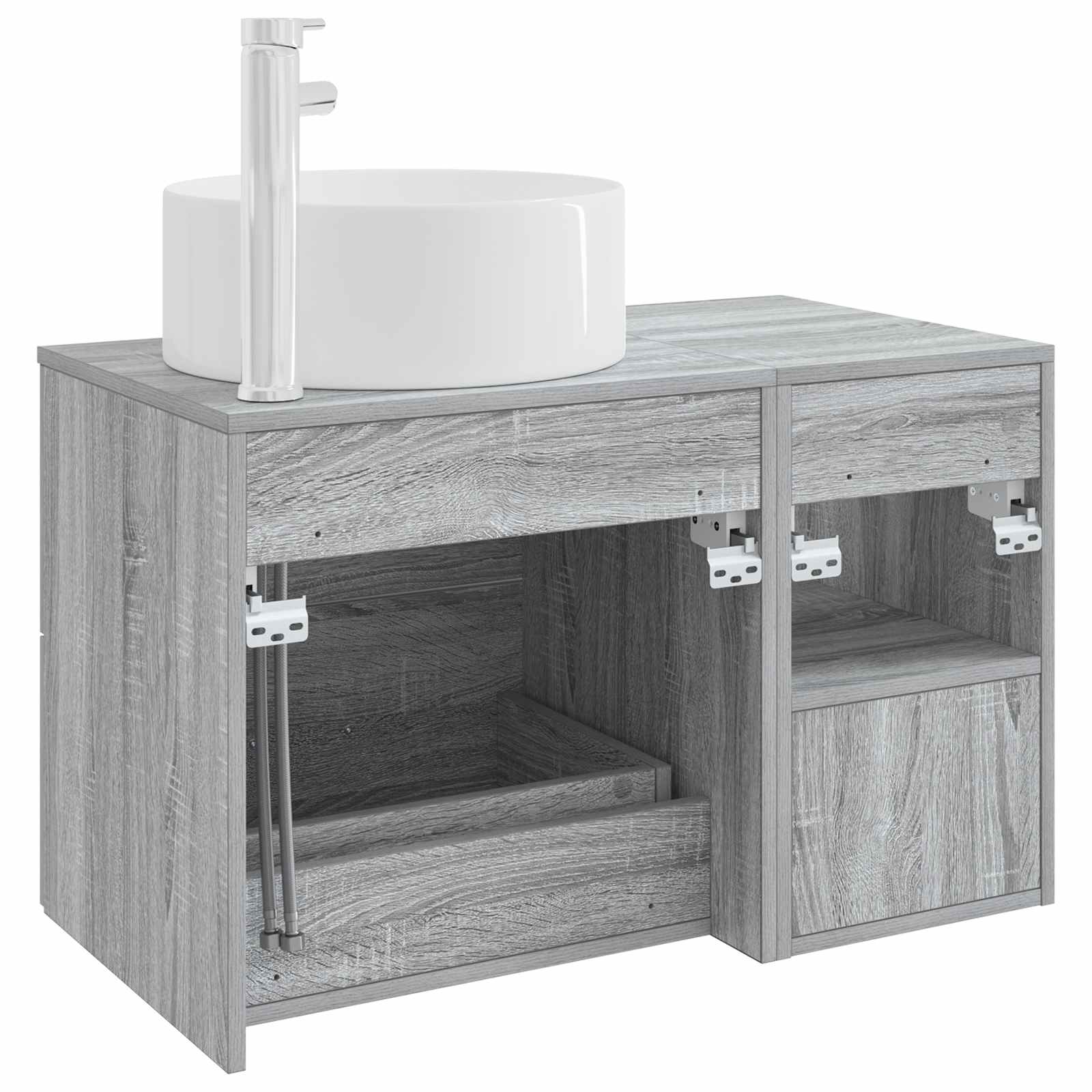 Set namještaja za kupaonicu 2 pcs Siva Sonoma Konstruirano drvo