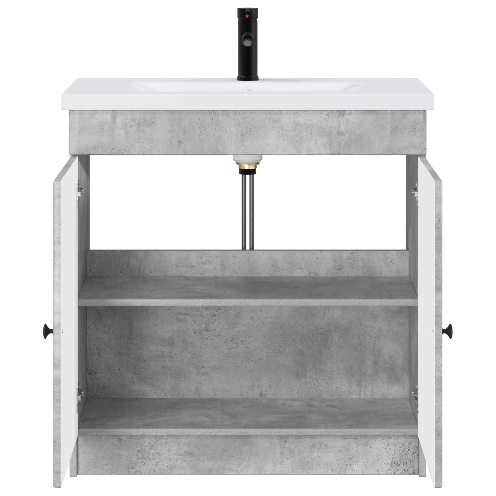 Set namještaja za kupaonicu Betonska siva 56 x 37,5 x 81 cm