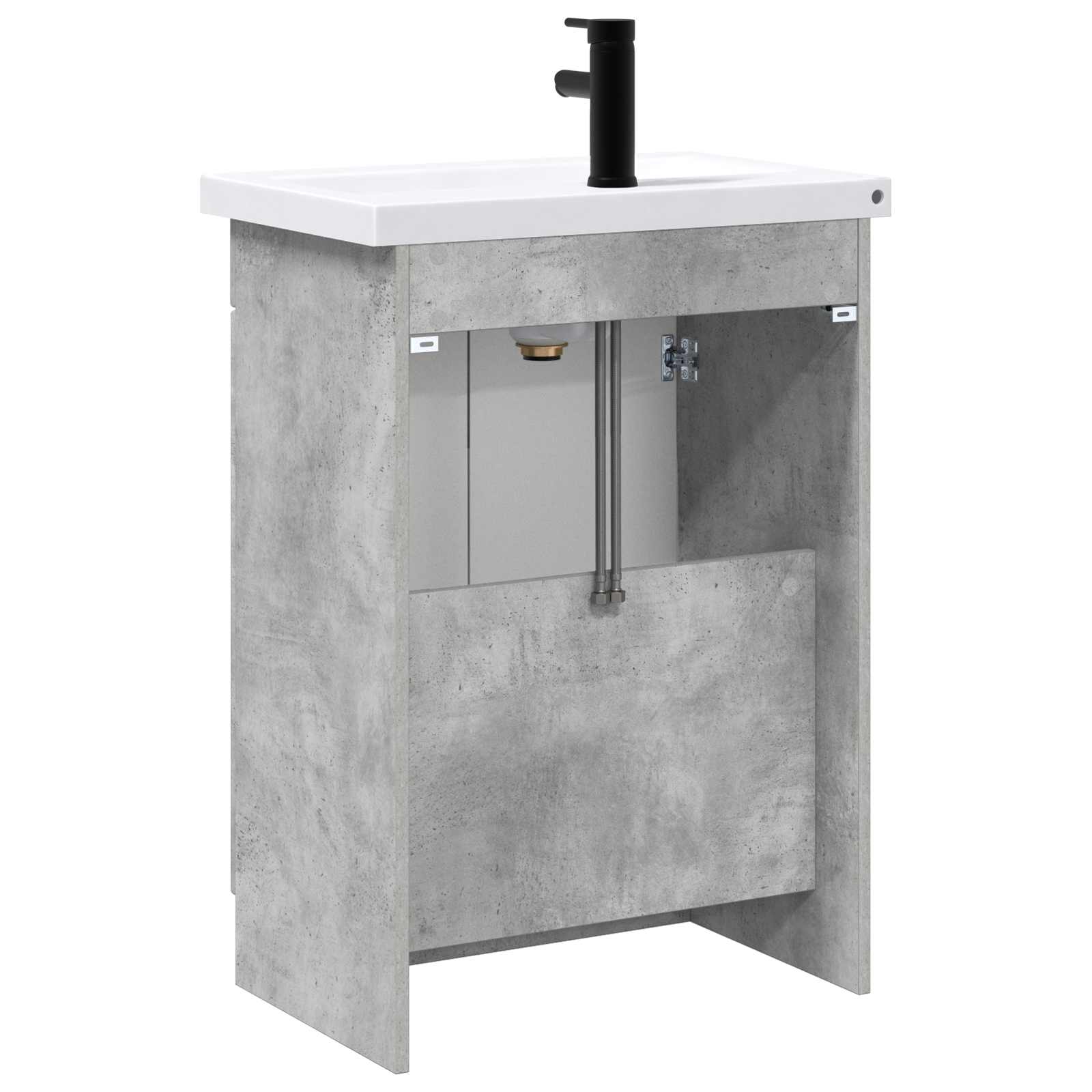 Set namještaja za kupaonicu Betonska siva 56 x 37,5 x 81 cm