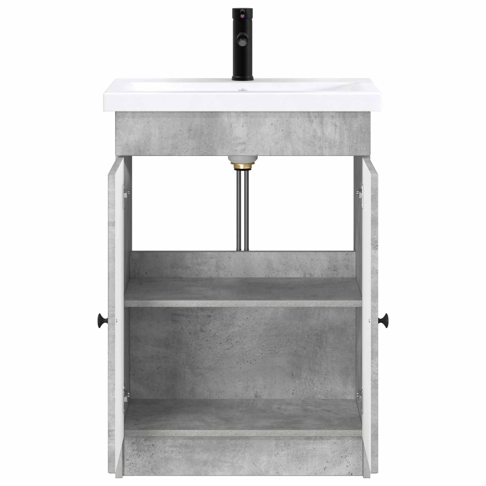 Set namještaja za kupaonicu Betonska siva 56 x 37,5 x 81 cm