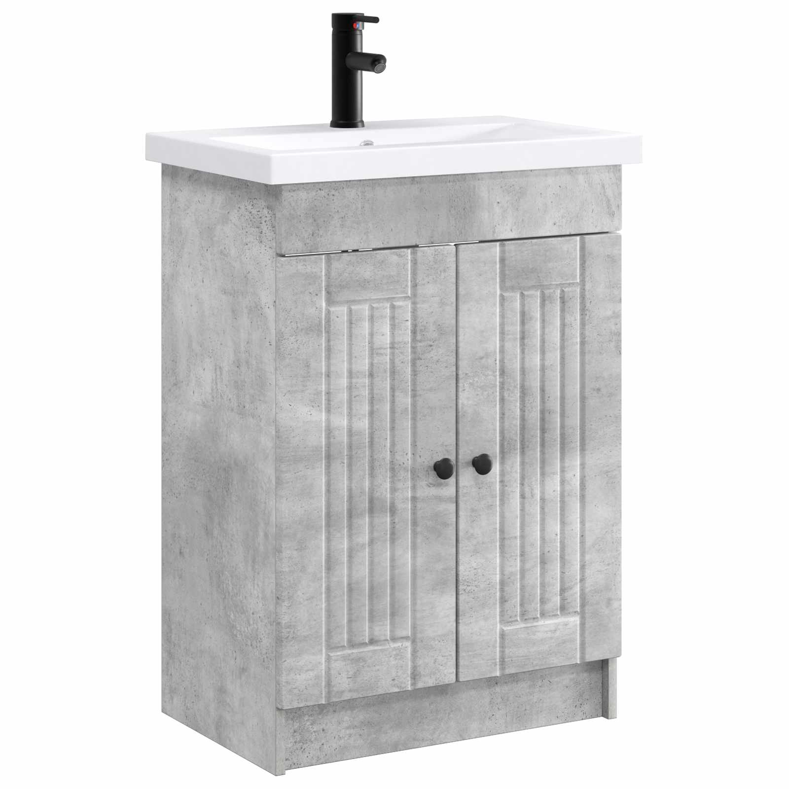 Set namještaja za kupaonicu Betonska siva 56 x 37,5 x 81 cm