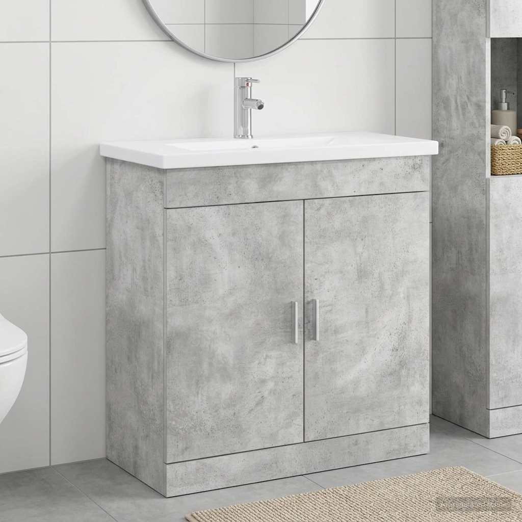 Set namještaja za kupaonicu Betonska siva 81 x 40 x 84,5 cm