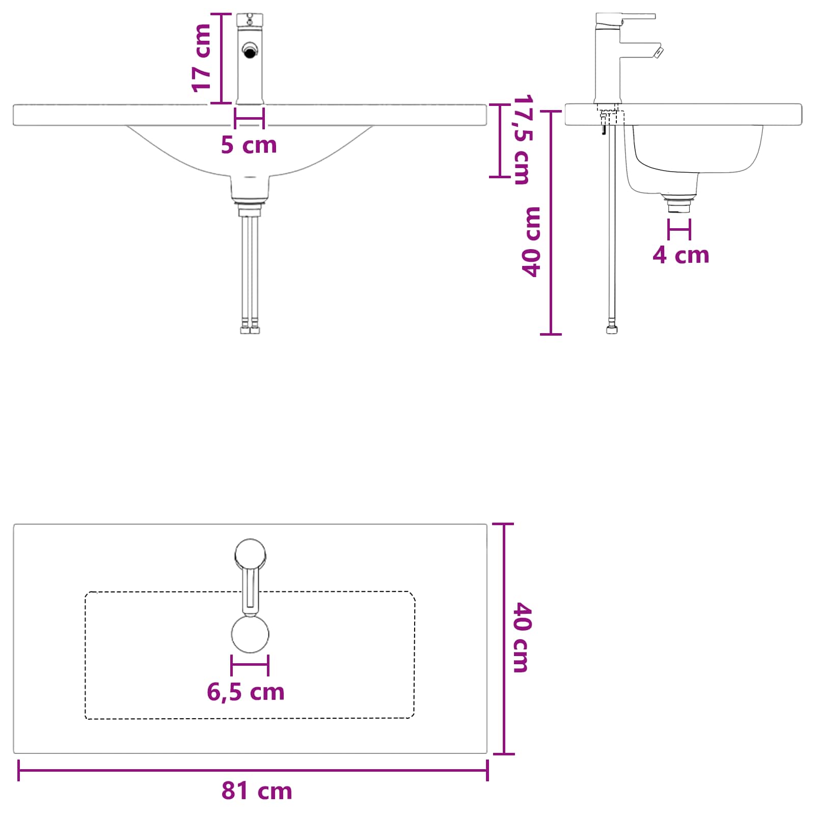 Set namještaja za kupaonicu Hrast sonoma 81 x 40 x 84,5 cm