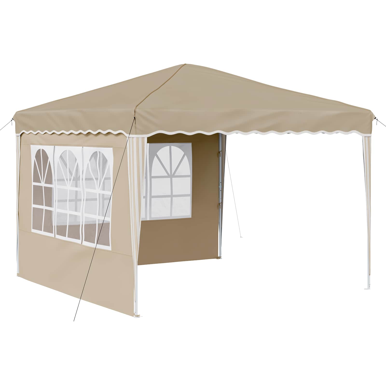 Rastezljivi šator za zabave 288 x 288 x 245 cm Krem