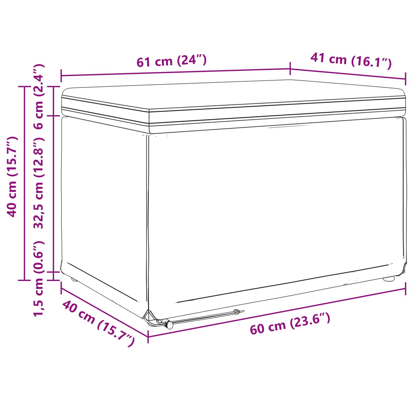 Stolica Crna 61 x 41 x 40 cm Umjetna Koža i Fino Radeći Drvo