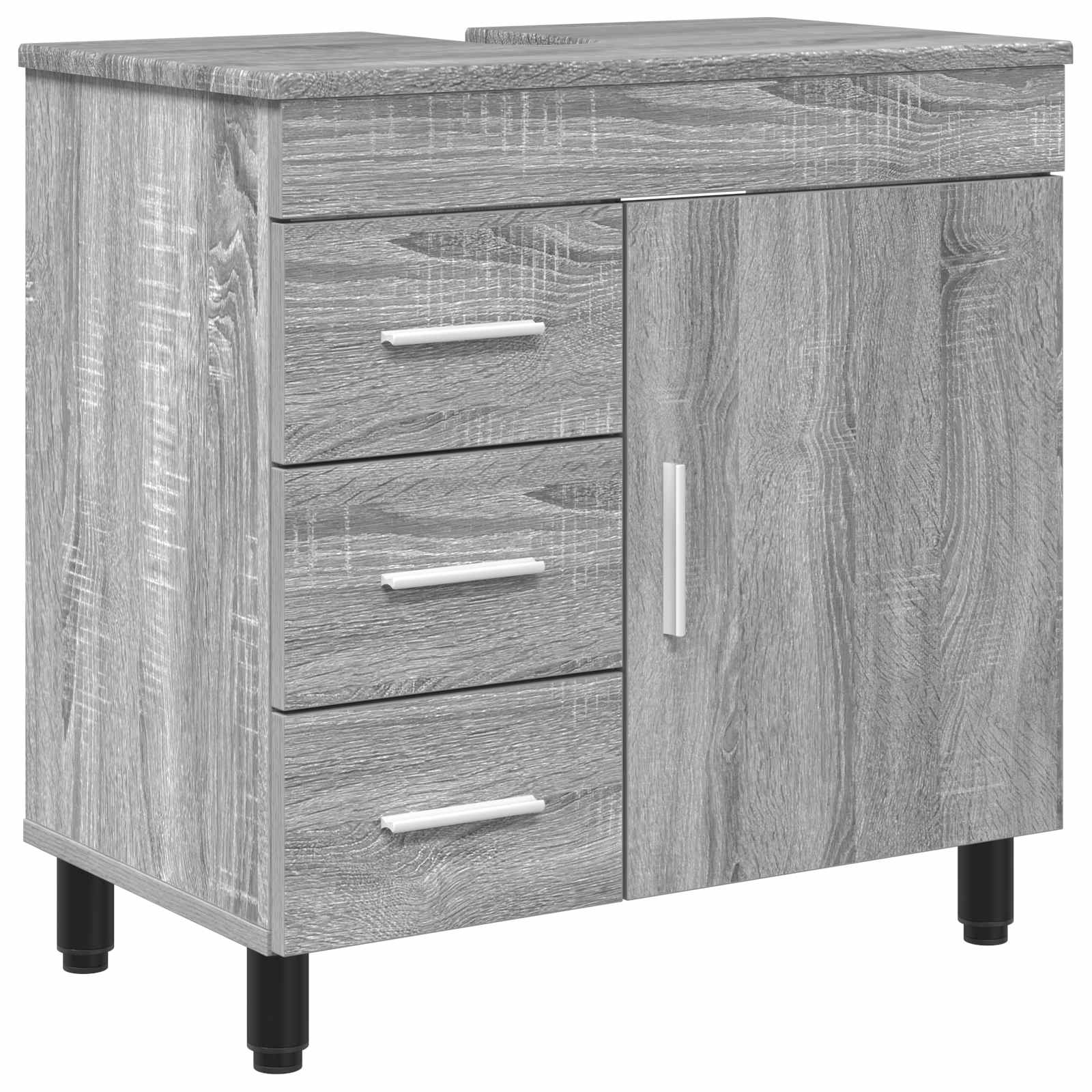 Toaletna jedinica Siva Sonoma 60 x 35 x 60 cm Konstruirano drvo