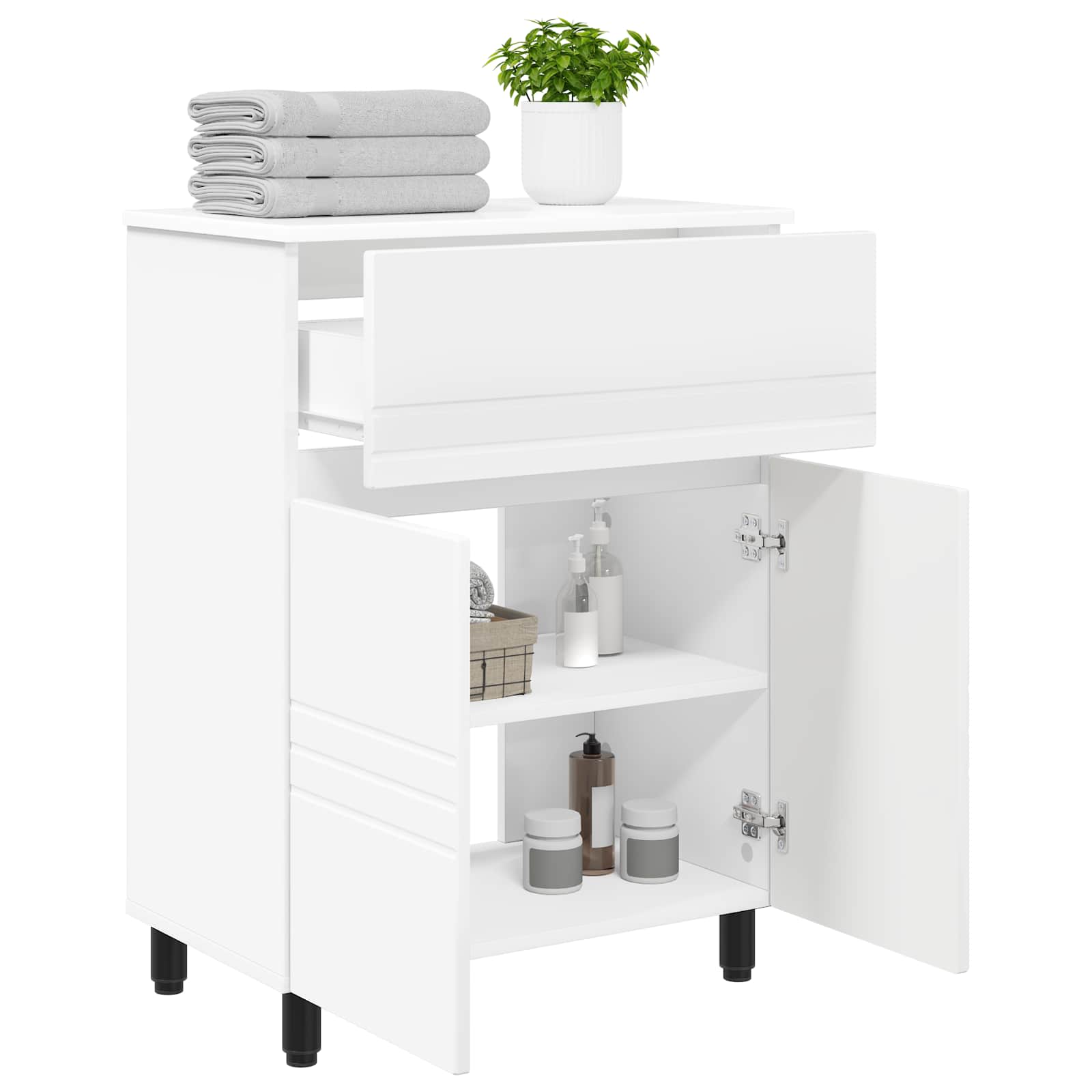 Toaletna jedinica Bijela 60 x 35 x 80 cm Konstruirano drvo