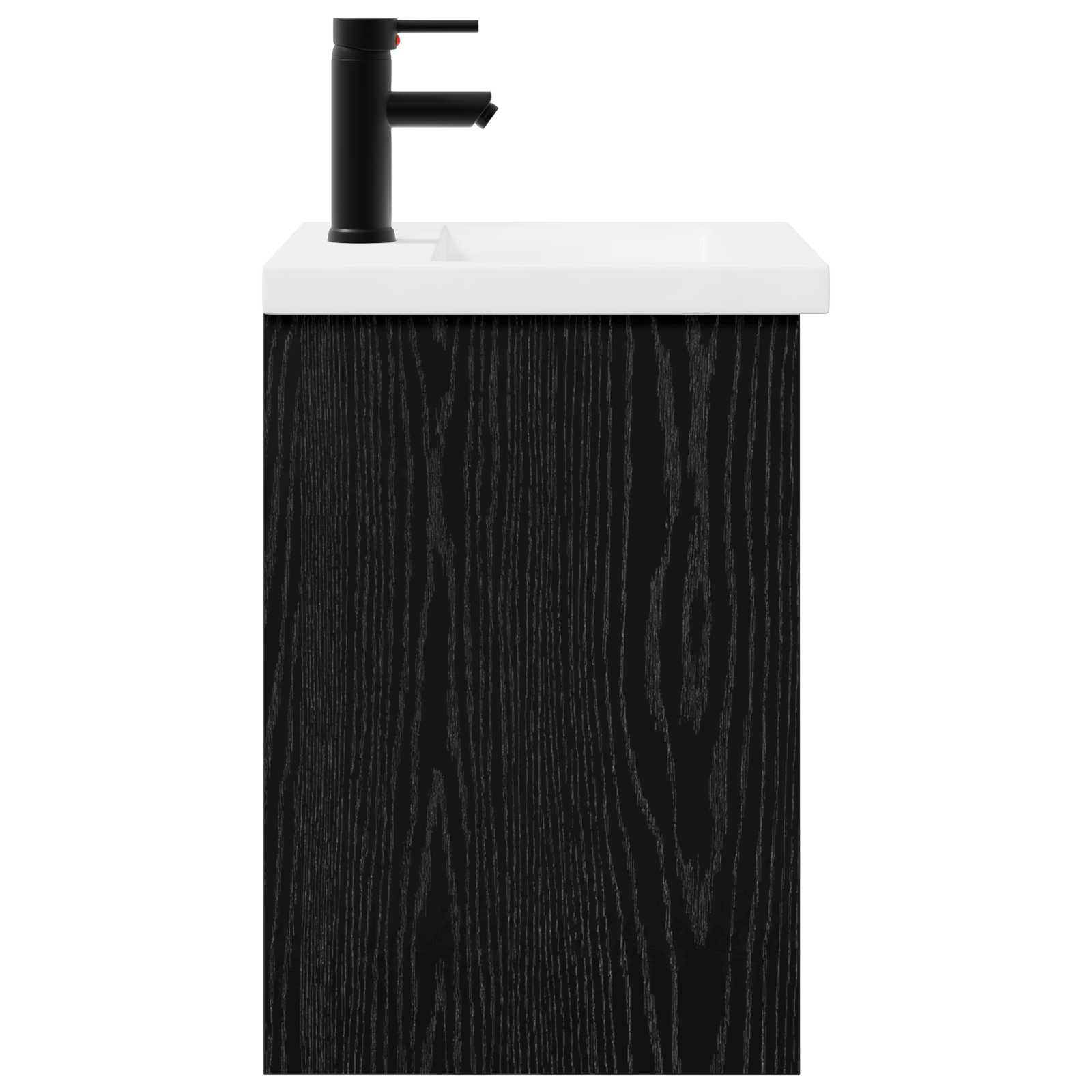 Jedinstveni ormar za kupaonicu s umivaonikom Crni hrast