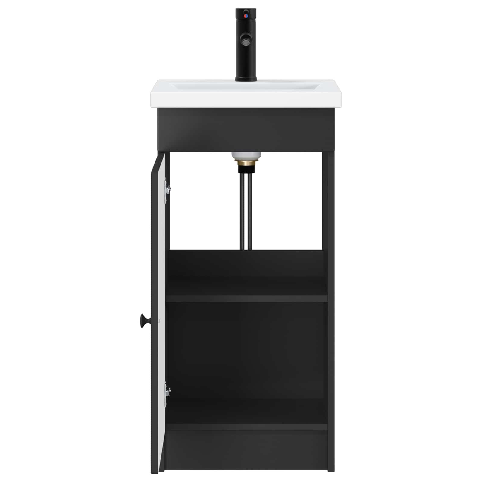 Kupaonski umivaonik s sudoperom Crna 42 x 40 x 84,5 cm