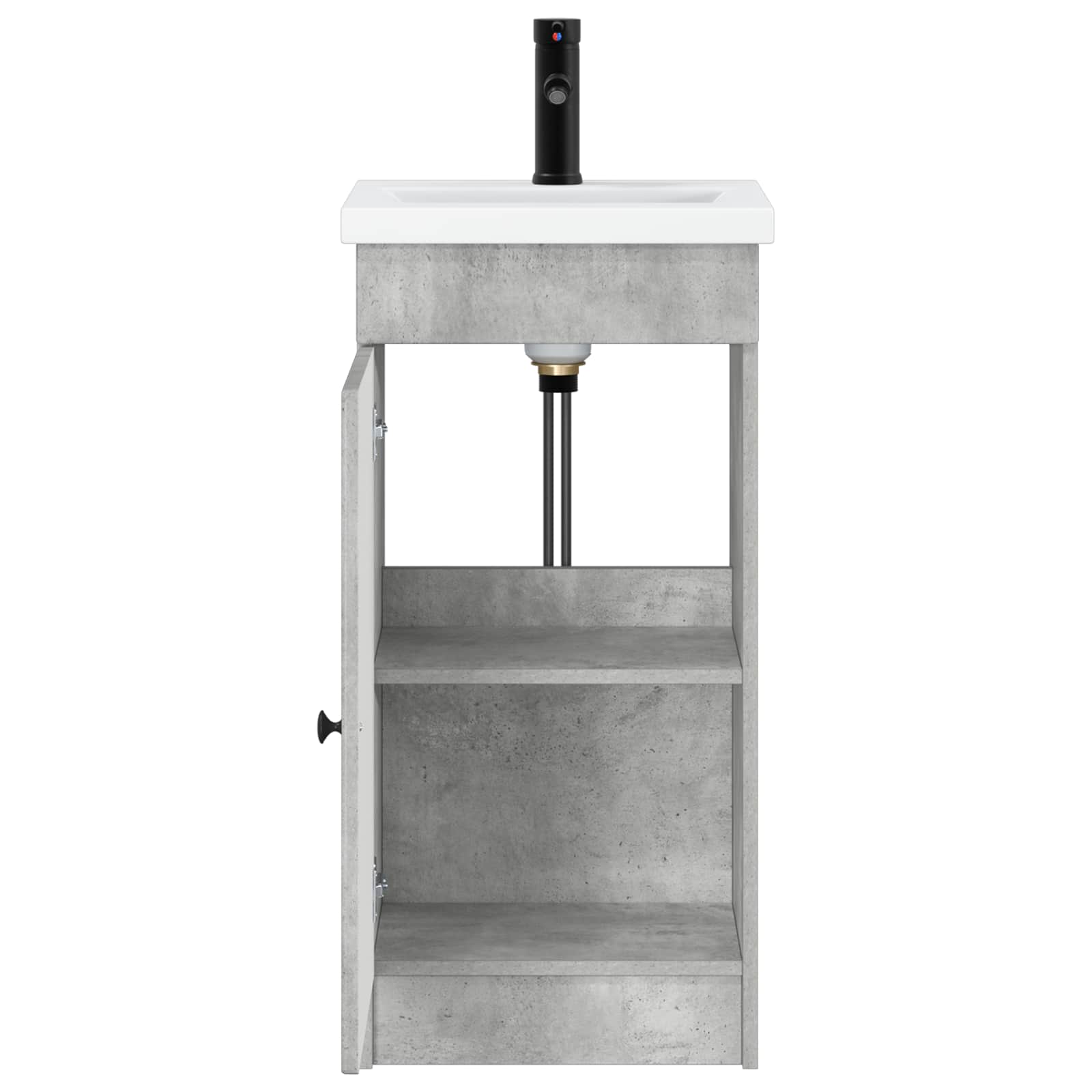 Kupaonski umivaonik s sudoperom Betonska siva 42 x 40 x 84,5 cm