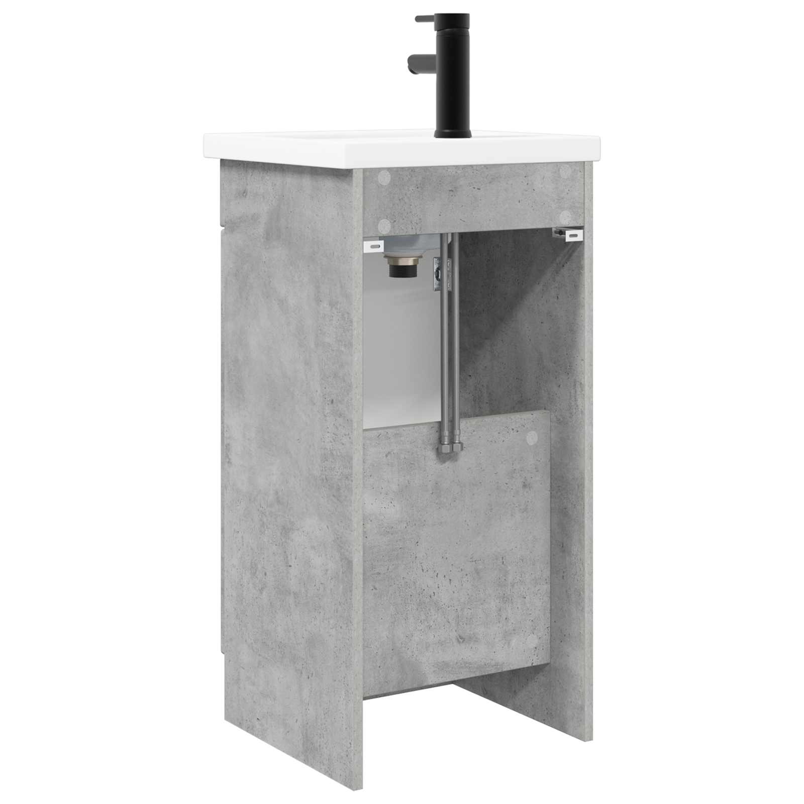 Kupaonski umivaonik s sudoperom Betonska siva 42 x 40 x 84,5 cm