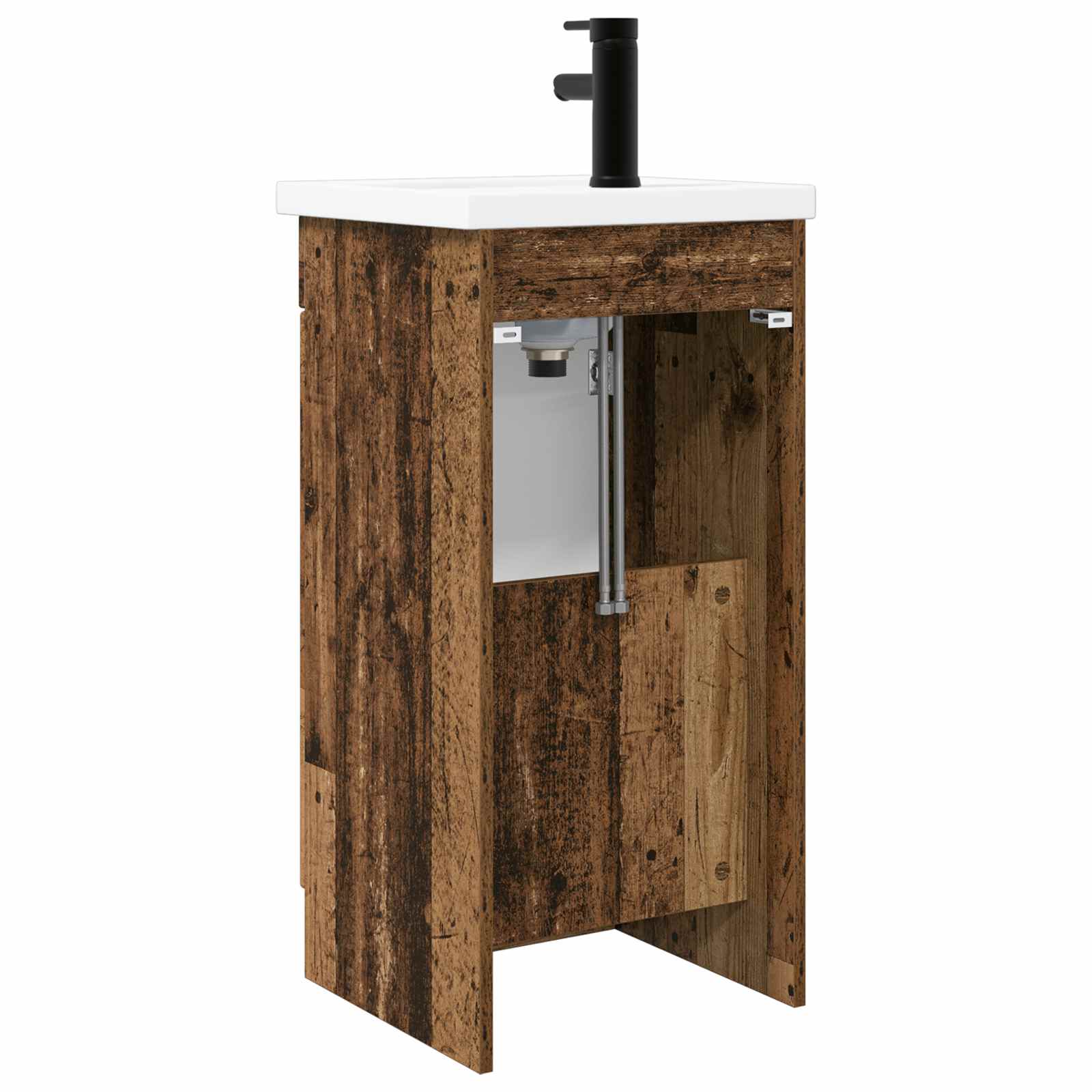 Kupaonski umivaonik s sudoperom Staro drvo 42 x 40 x 84,5 cm