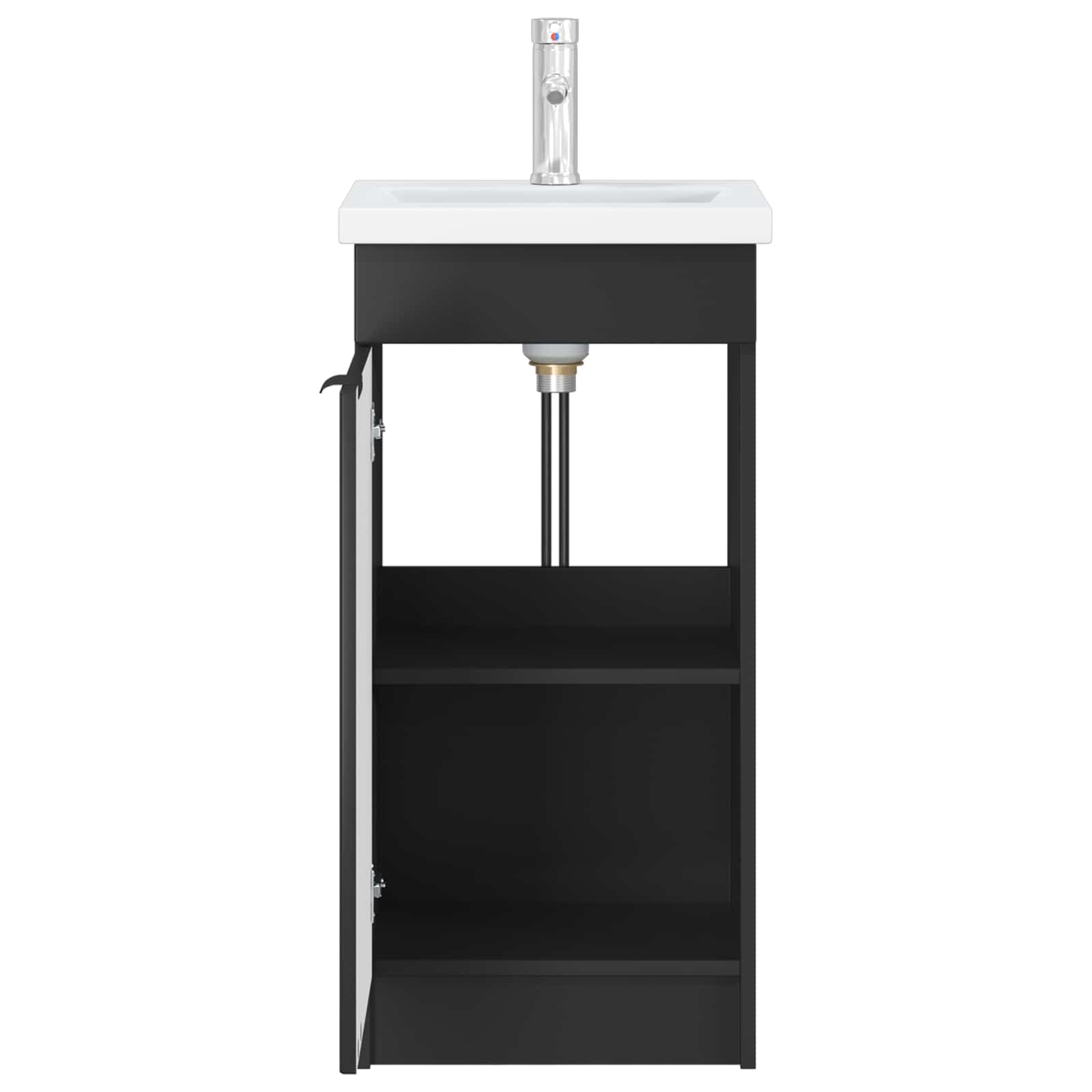 Kupaonski umivaonik s sudoperom Crna 42 x 40 x 84,5 cm