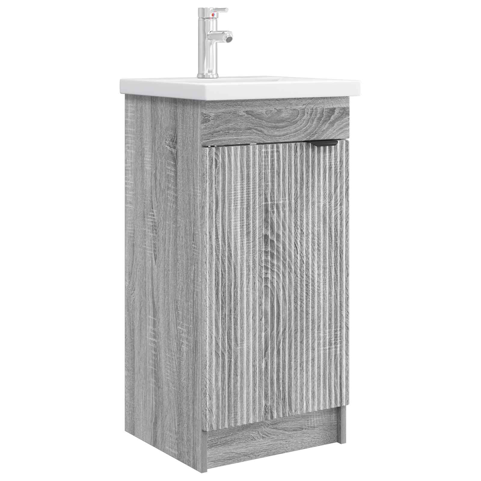 Kupaonski umivaonik s sudoperom Siva Sonoma 42 x 40 x 84,5 cm