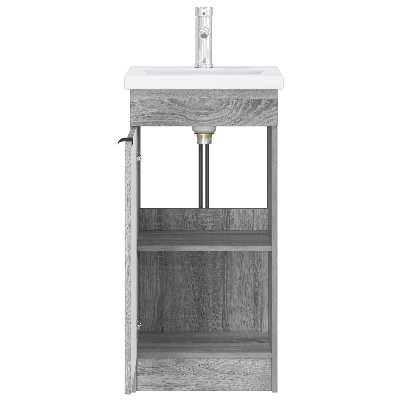 Kupaonski umivaonik s sudoperom Siva Sonoma 42 x 40 x 84,5 cm