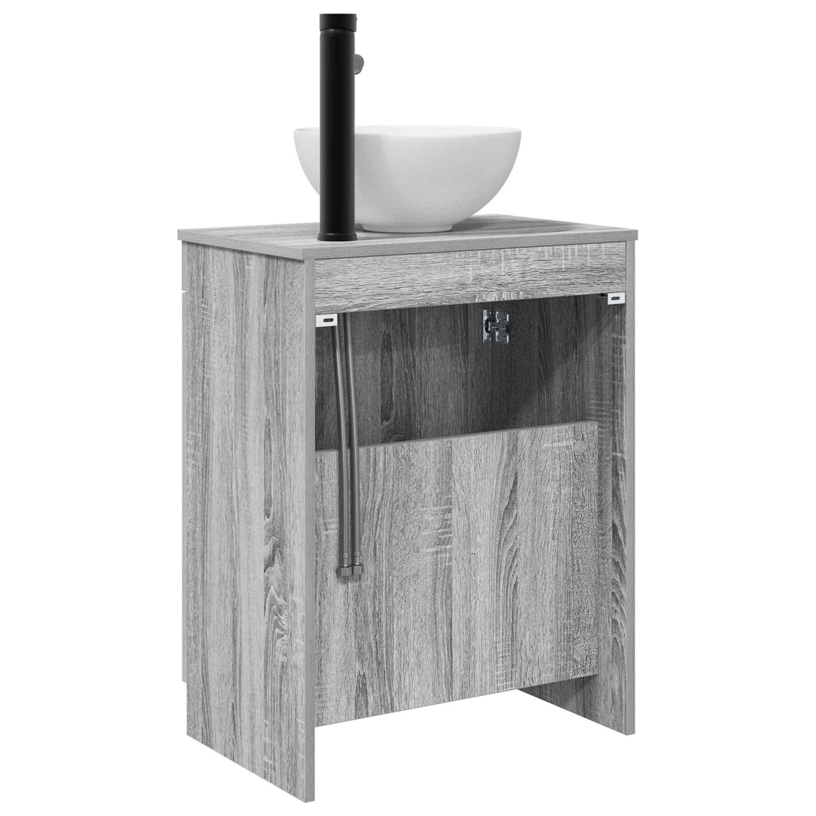 Kupaonski umivaonik s sudoperom Siva Sonoma 54 x 35 x 83 cm