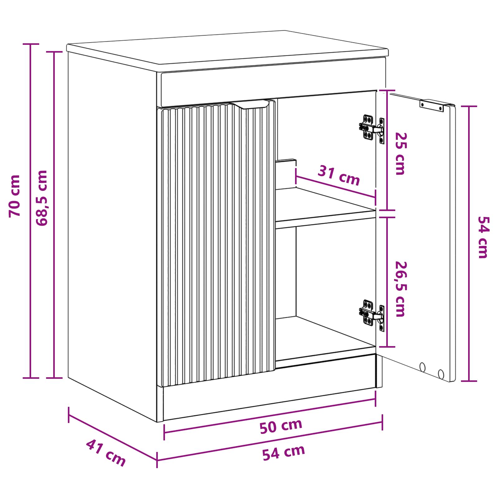 Kupaonski ormar Staro drvo 54 x 41 x 70 cm Konstruirano drvo