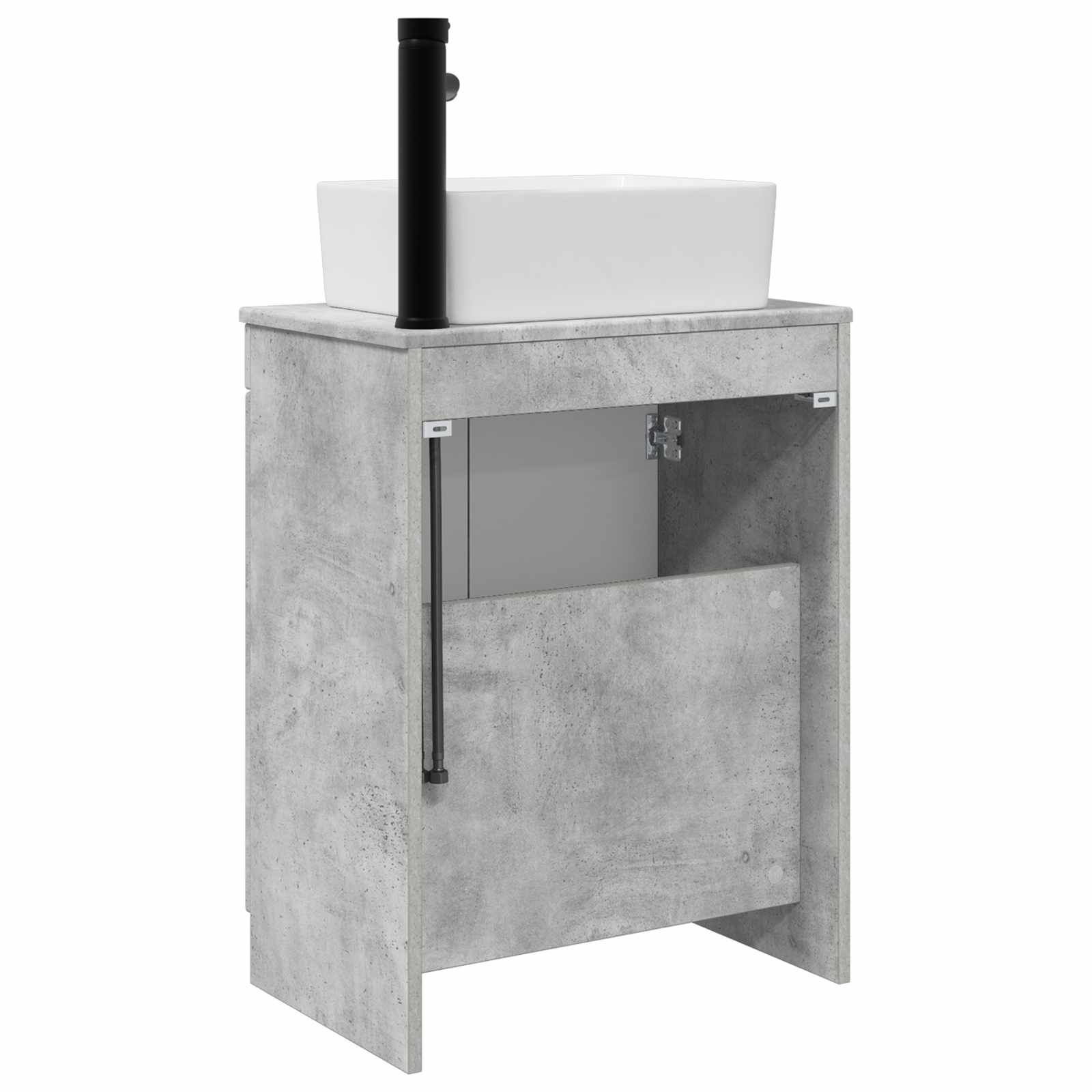 Kupaonski umivaonik s sudoperom Betonska siva 54 x 35 x 83 cm