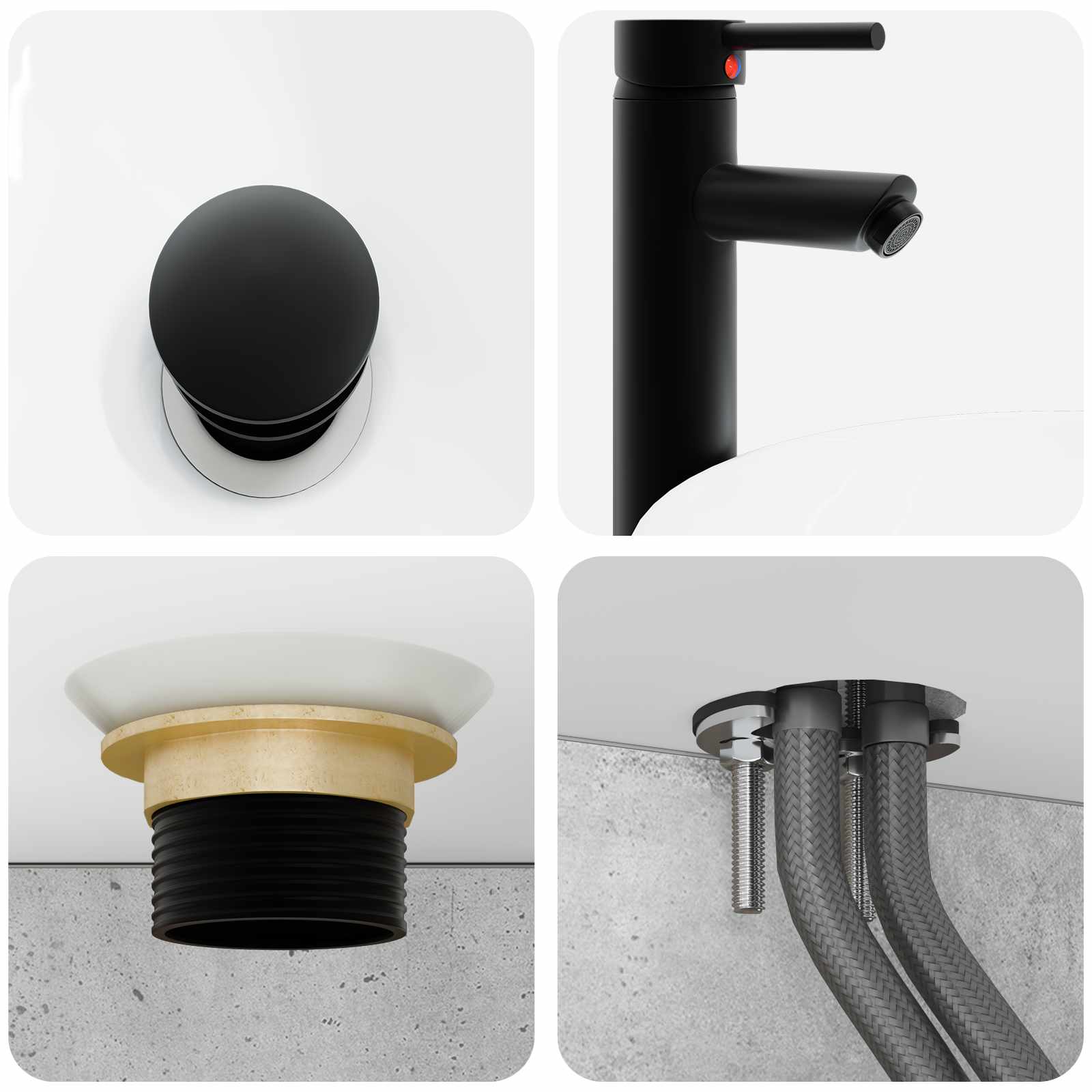 Zidni sudoper Betonska siva 40 x 35 x 39 cm Konstruirano drvo