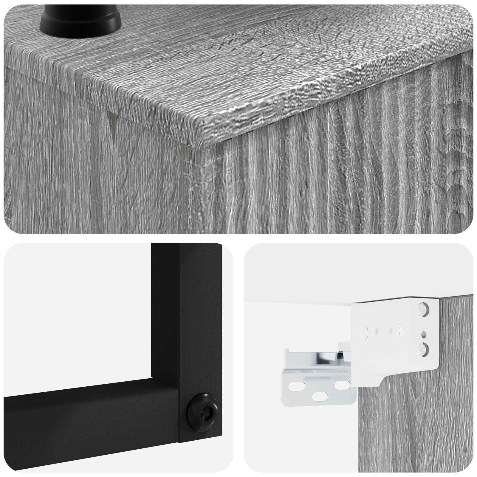 Zidni sudoper Siva Sonoma 40 x 35 x 39 cm Konstruirano drvo