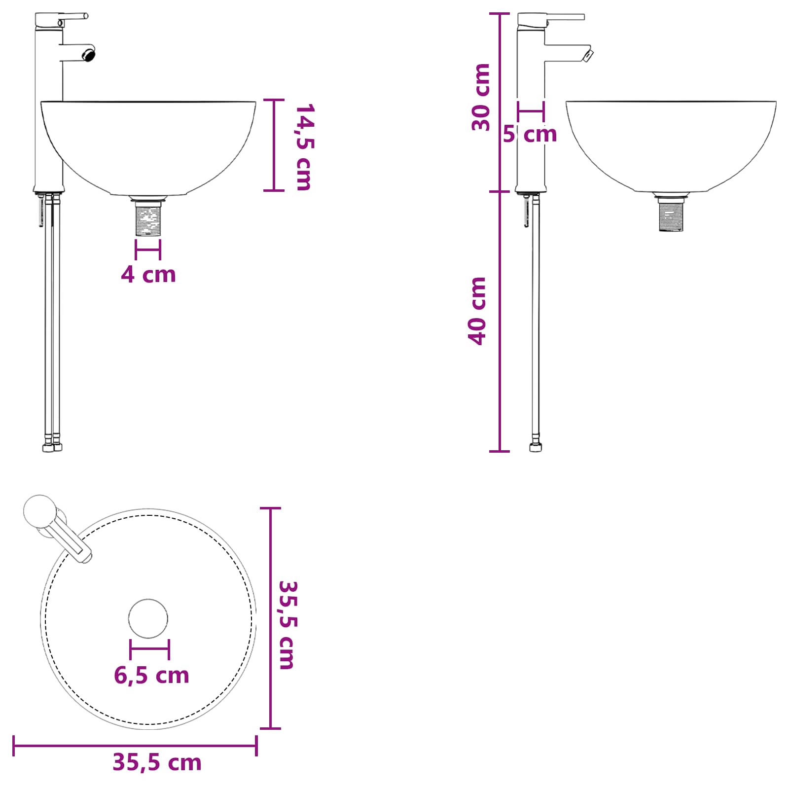 Zidni sudoper Betonska siva 40 x 41 x 40,5 cm Konstruirano drvo