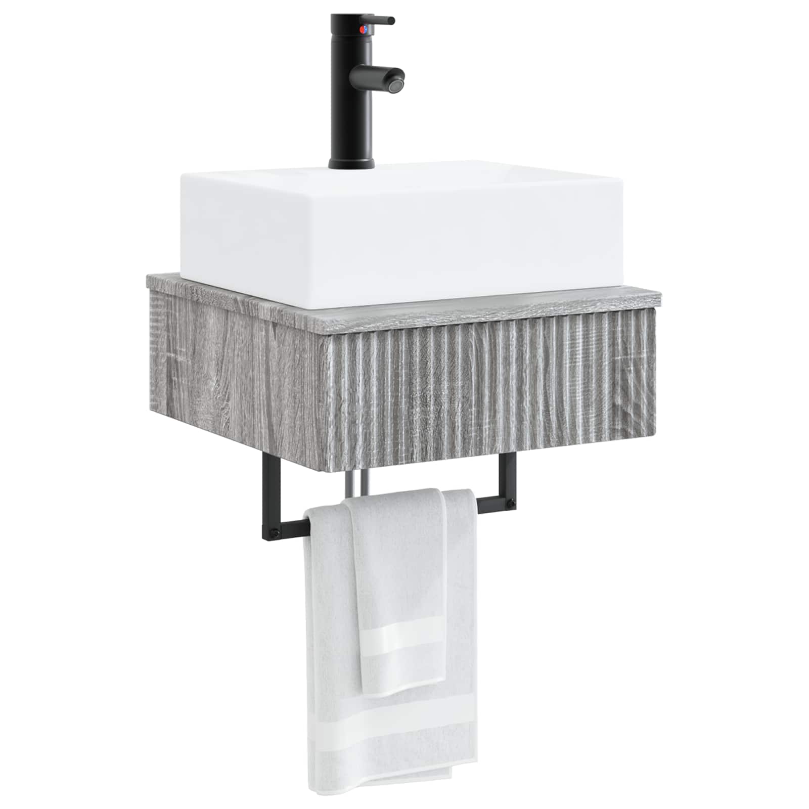 Zidni sudoper Siva Sonoma 40 x 41 x 39 cm Konstruirano drvo