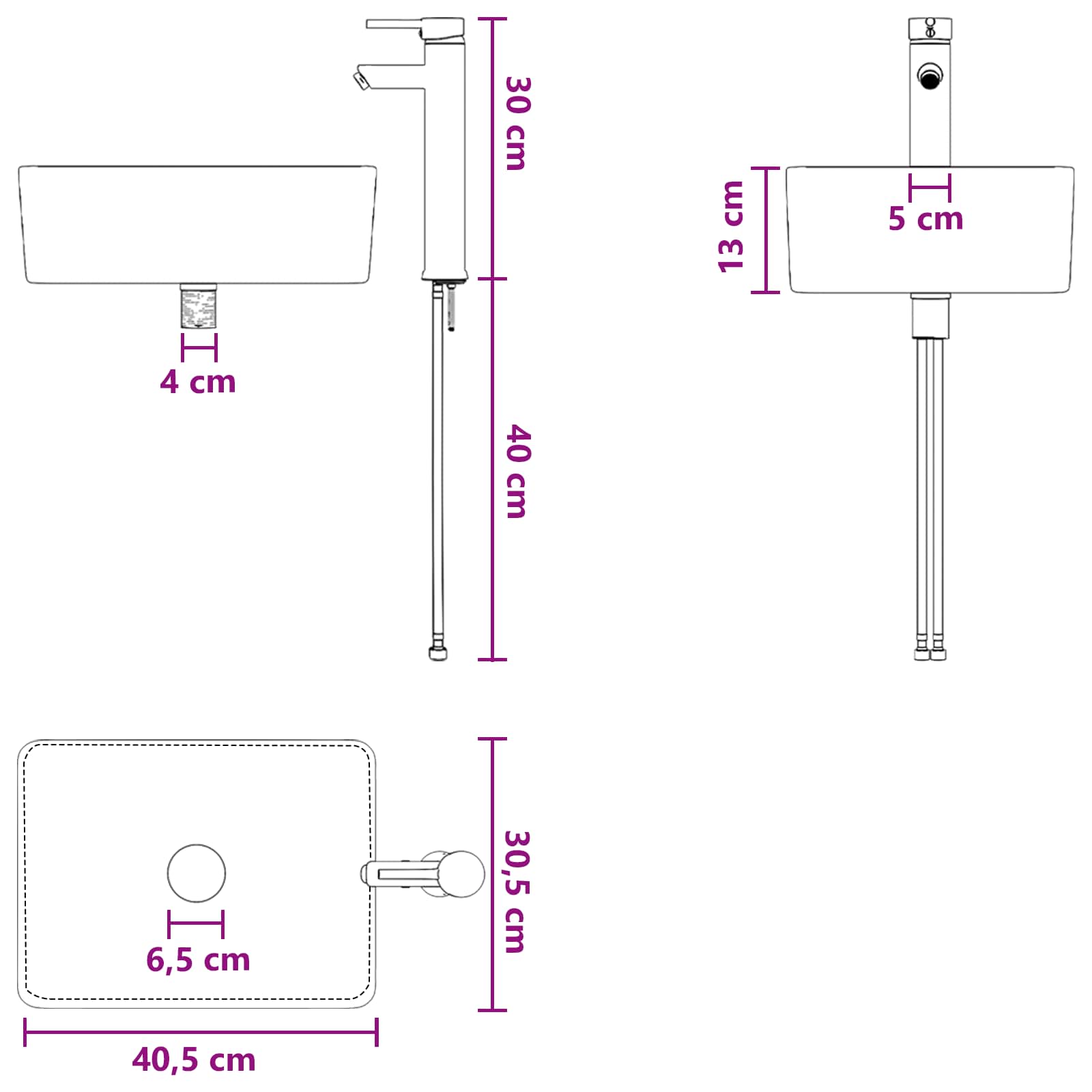 Zidni sudoper Dimljeni hrast 53 x 35 x 39 cm Konstruirano drvo