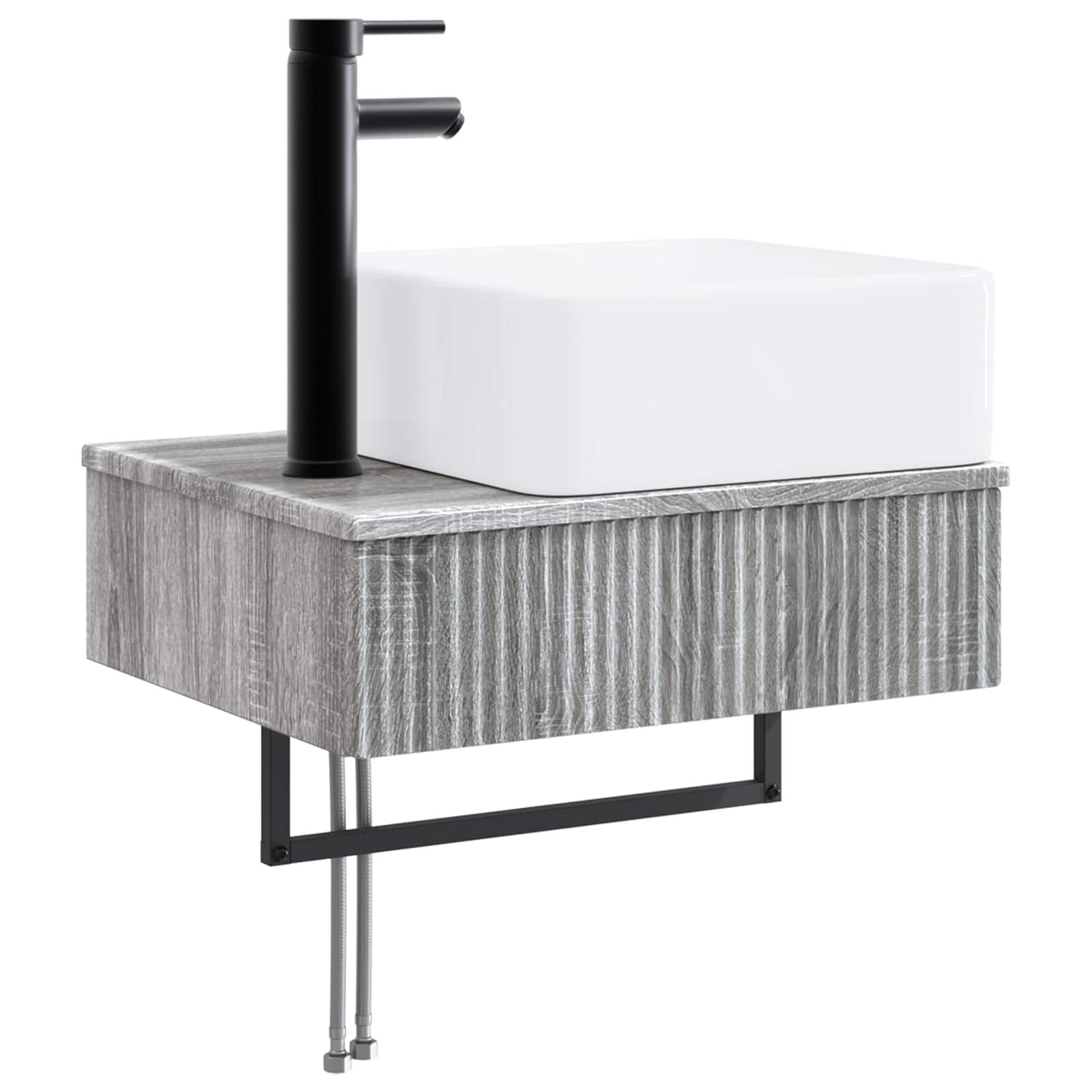 Zidni sudoper Siva Sonoma 53 x 35 x 39 cm Konstruirano drvo