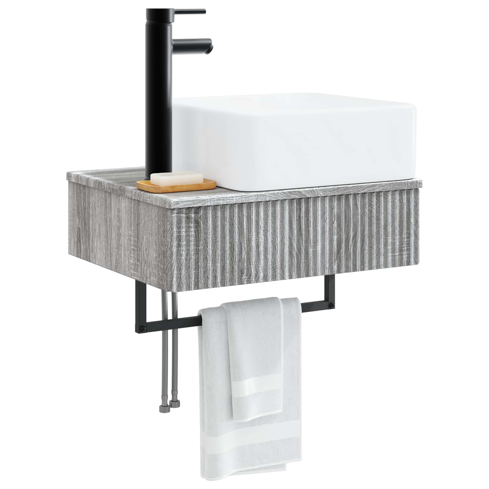 Zidni sudoper Siva Sonoma 53 x 35 x 39 cm Konstruirano drvo
