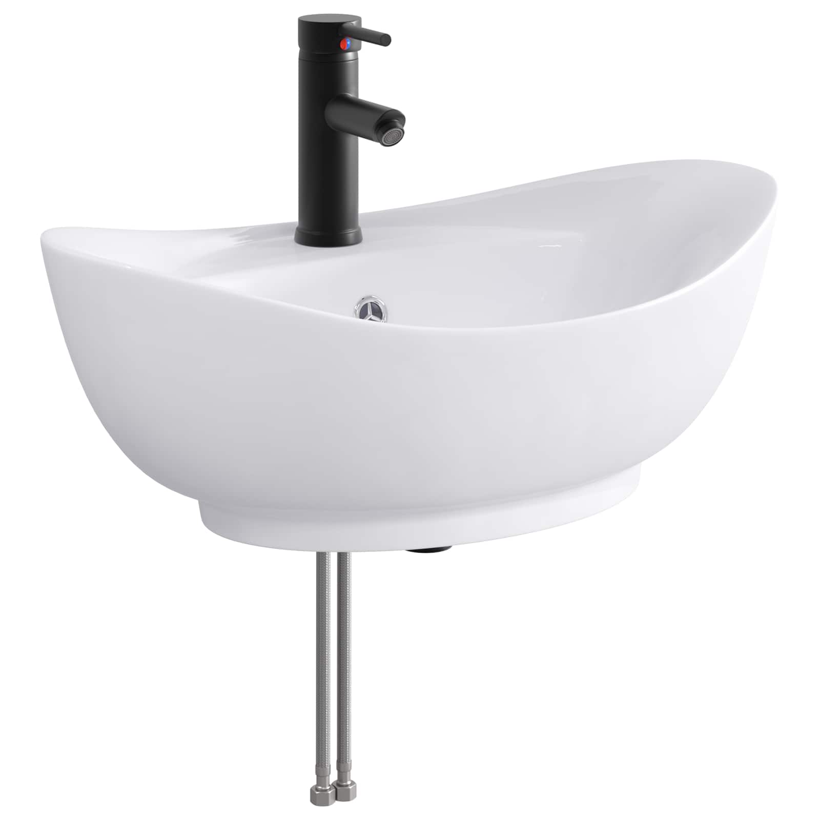 Umivaonik za kupaonicu Mat Crna 59 x 35 x 21 cm Metal