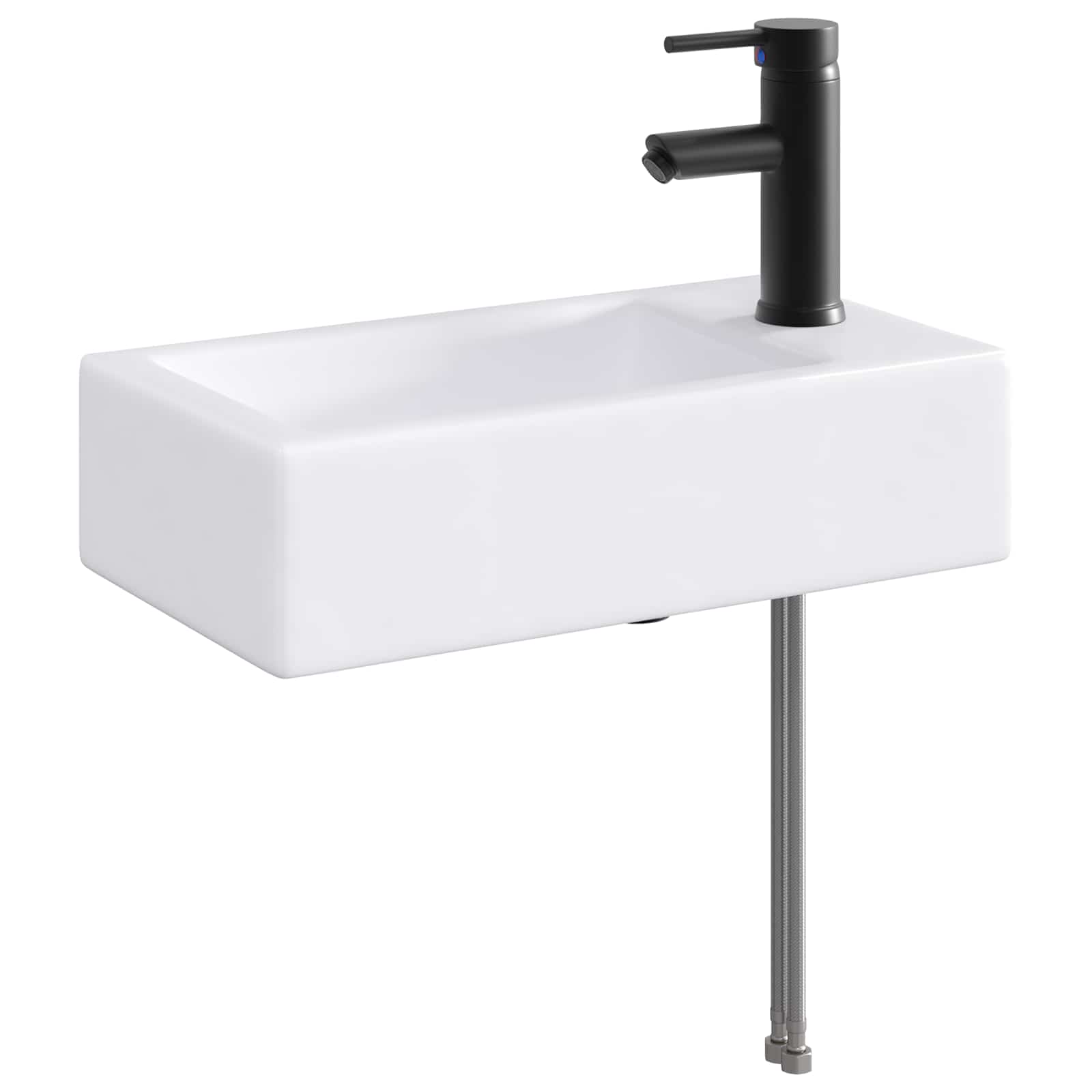 Umivaonik za kupaonicu Mat Crna 45,5 x 25,5 x 13 cm Metal