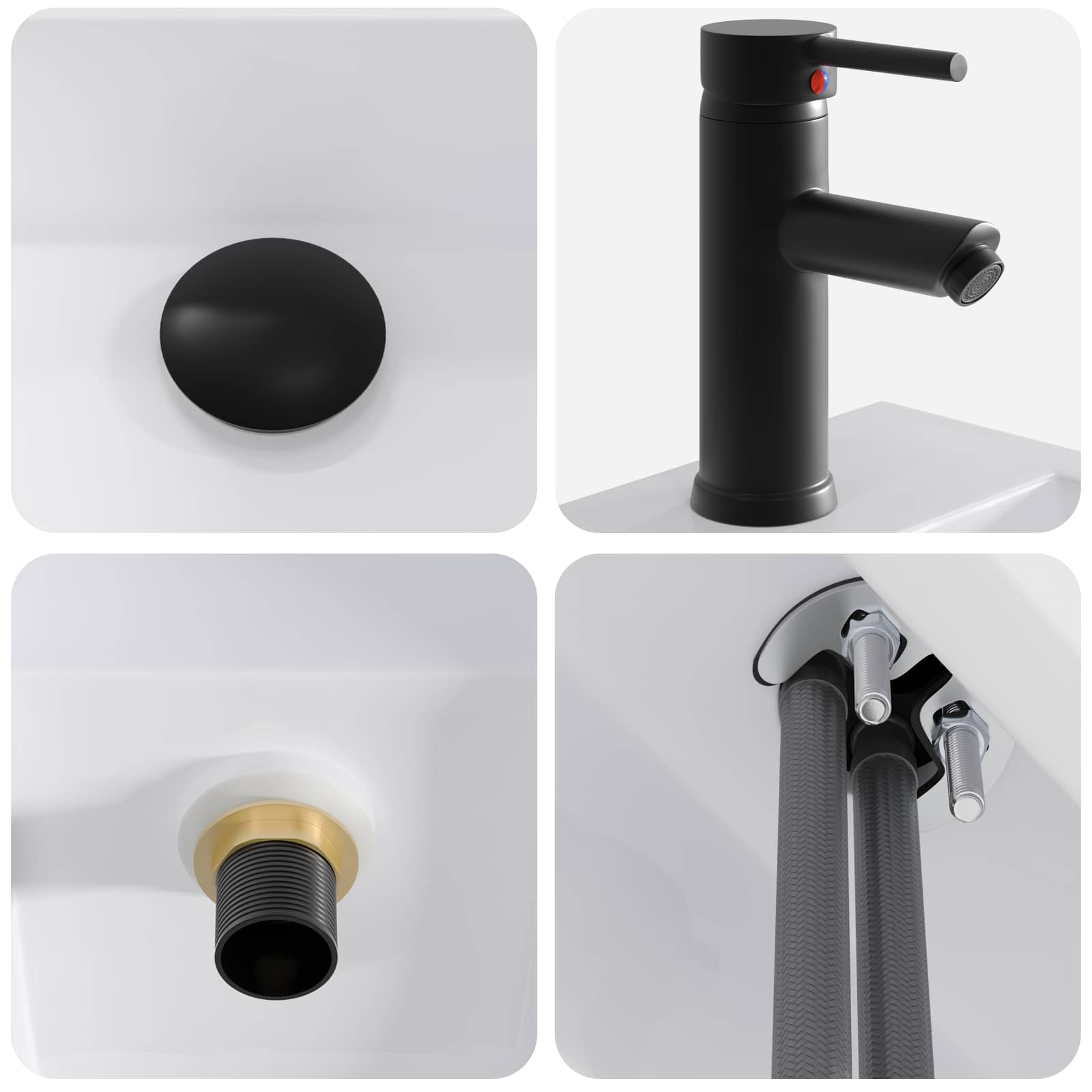 Umivaonik za kupaonicu Mat Crna 45,5 x 25,5 x 13 cm Metal