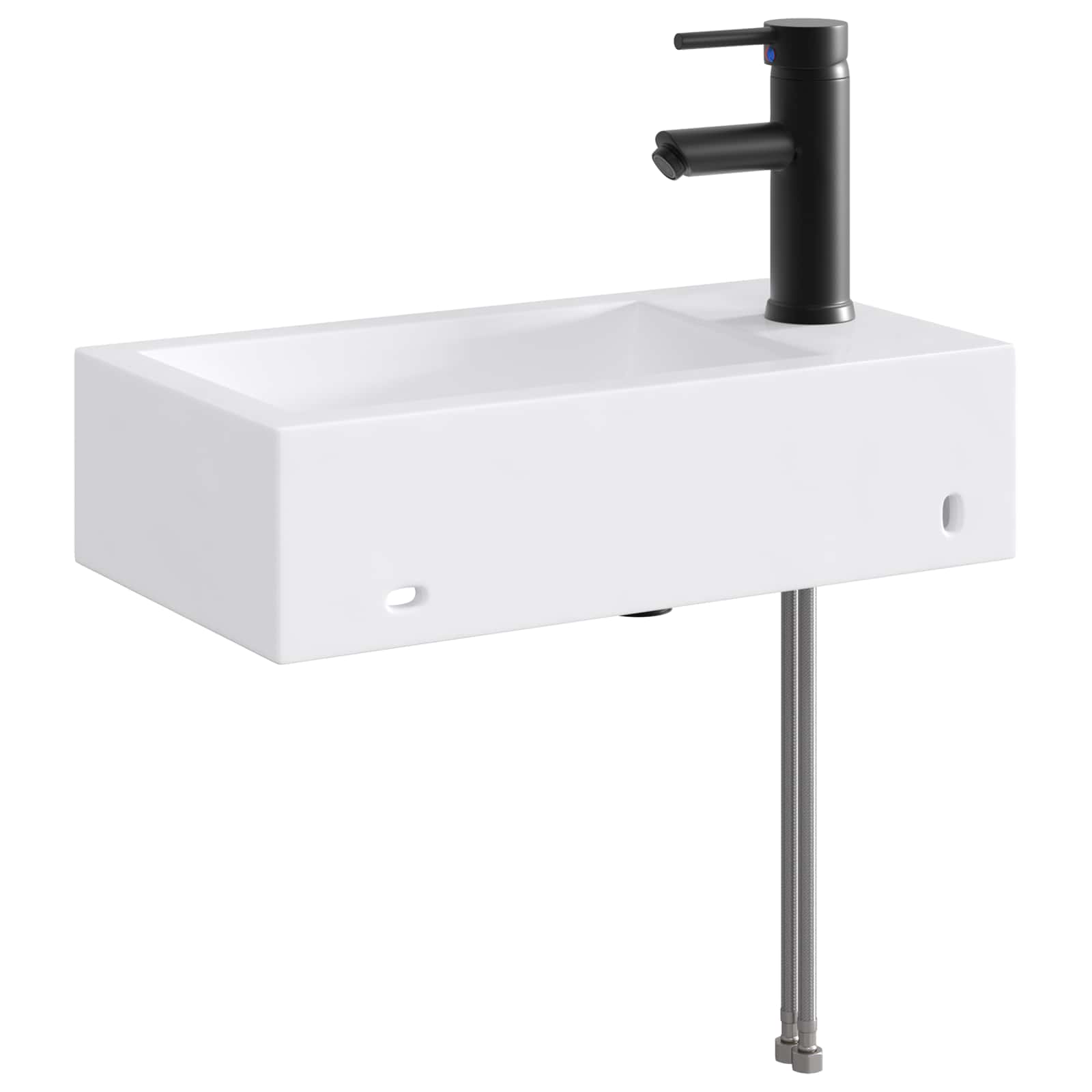 Umivaonik za kupaonicu Mat Crna 45,5 x 25,5 x 13 cm Metal