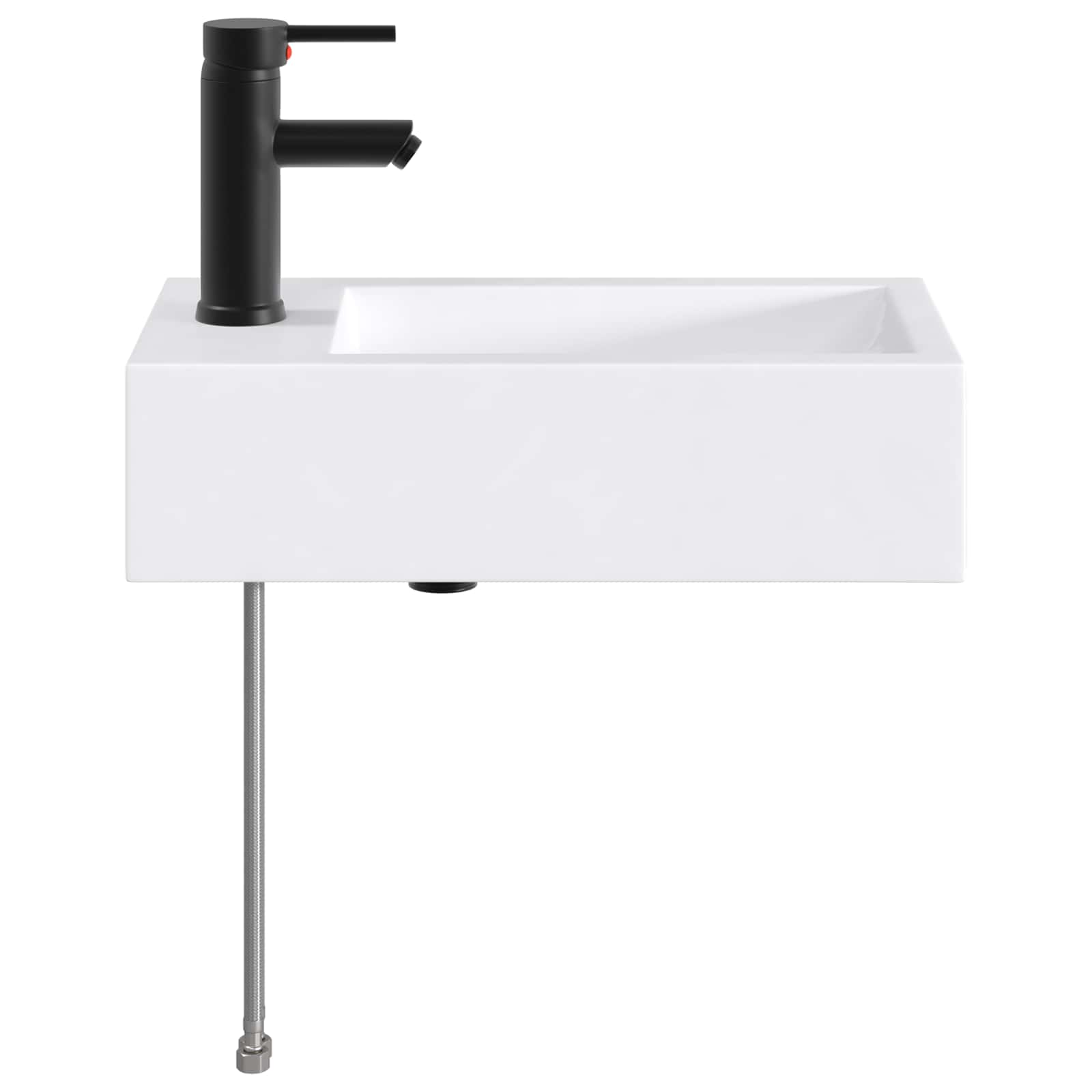 Umivaonik za kupaonicu Mat Crna 45,5 x 25,5 x 13 cm Metal