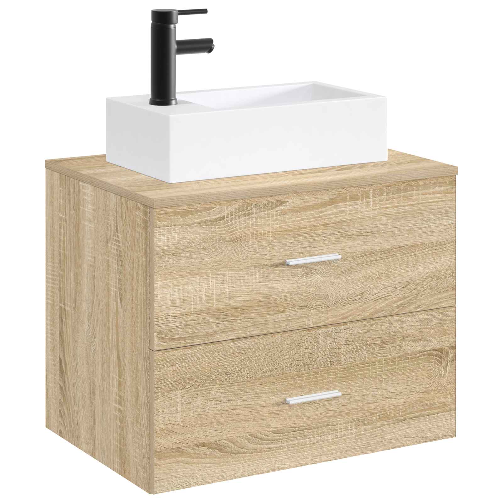 Umivaonik za kupaonicu Mat Crna 45,5 x 25,5 x 13 cm Metal