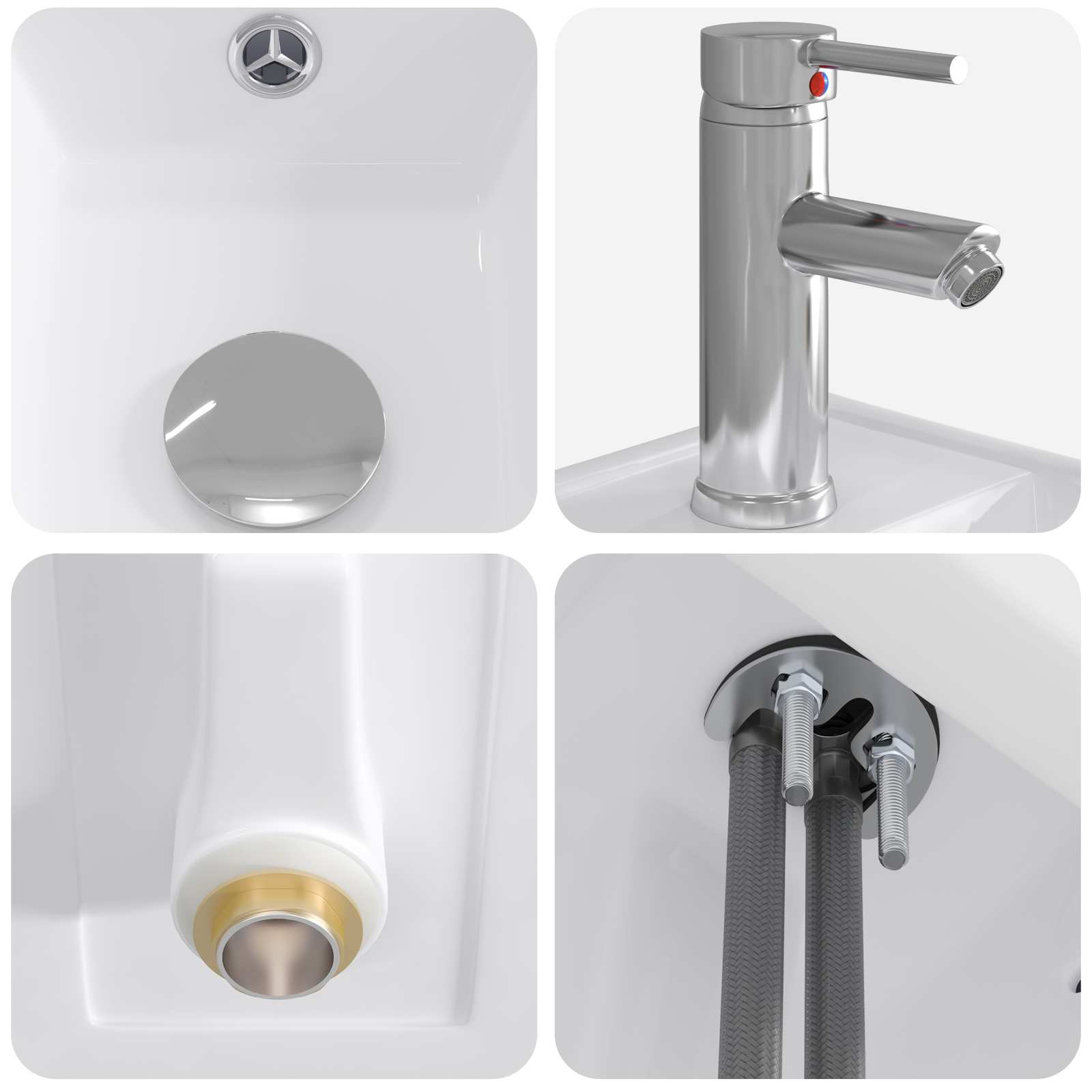 Umivaonik za kupaonicu Krom 40,5 x 22,5 x 11,5 cm Metal