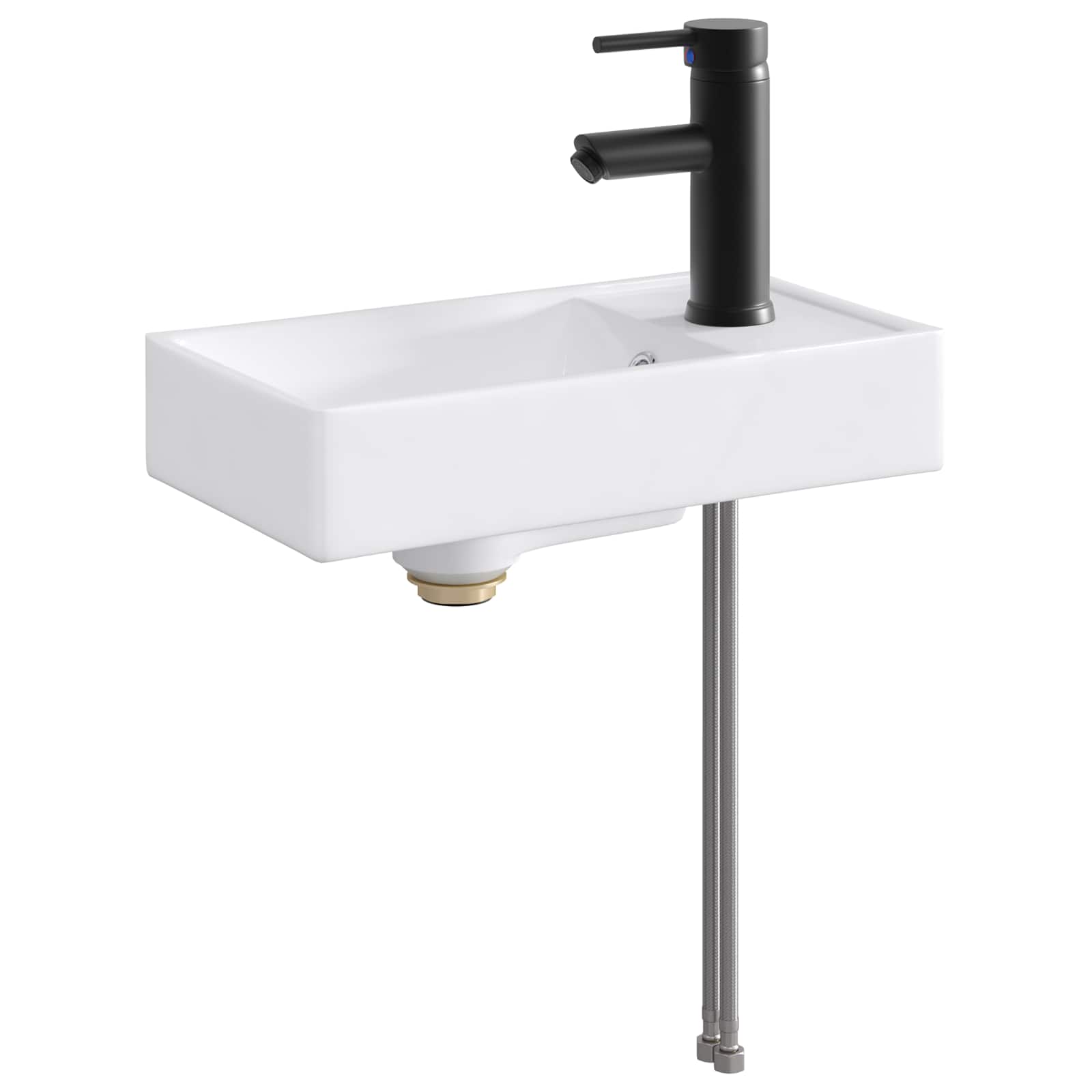 Umivaonik za kupaonicu Mat Crna 40,5 x 22,5 x 11,5 cm Metal